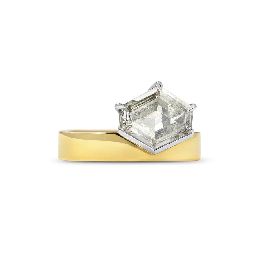 The X - Aelia Ring by East London jeweller Rachel Boston | Discover our collections of unique and timeless engagement rings, wedding rings, and modern fine jewellery. - Rachel Boston Jewellery