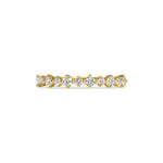 Alternating Round Diamond Wedding Ring