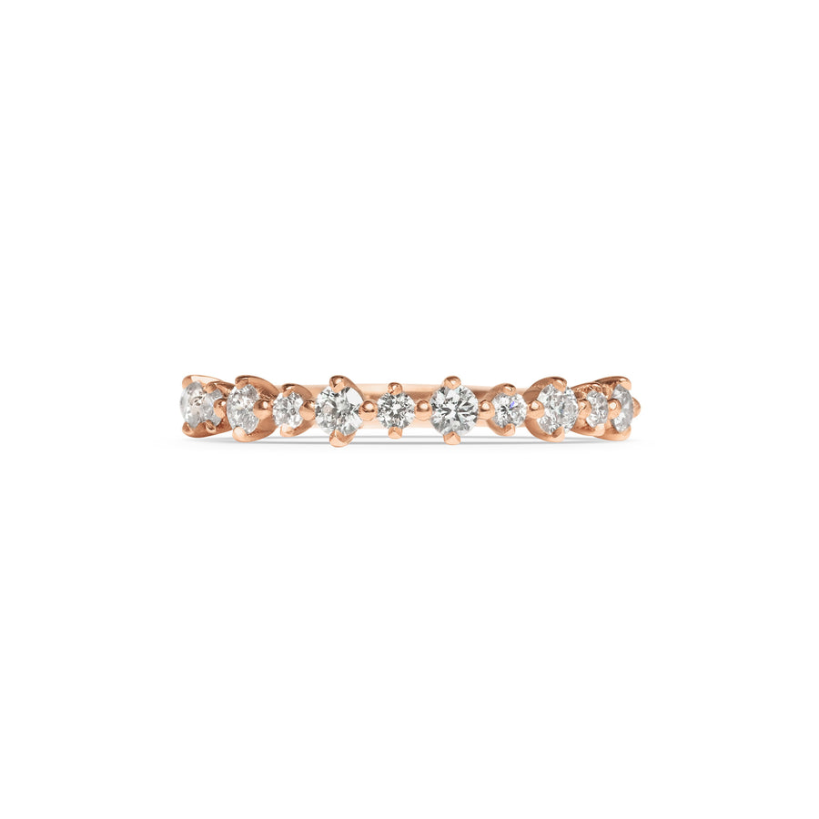 The Alternating Round Diamond Wedding Ring by East London jeweller Rachel Boston | Discover our collections of unique and timeless engagement rings, wedding rings, and modern fine jewellery. - Rachel Boston Jewellery