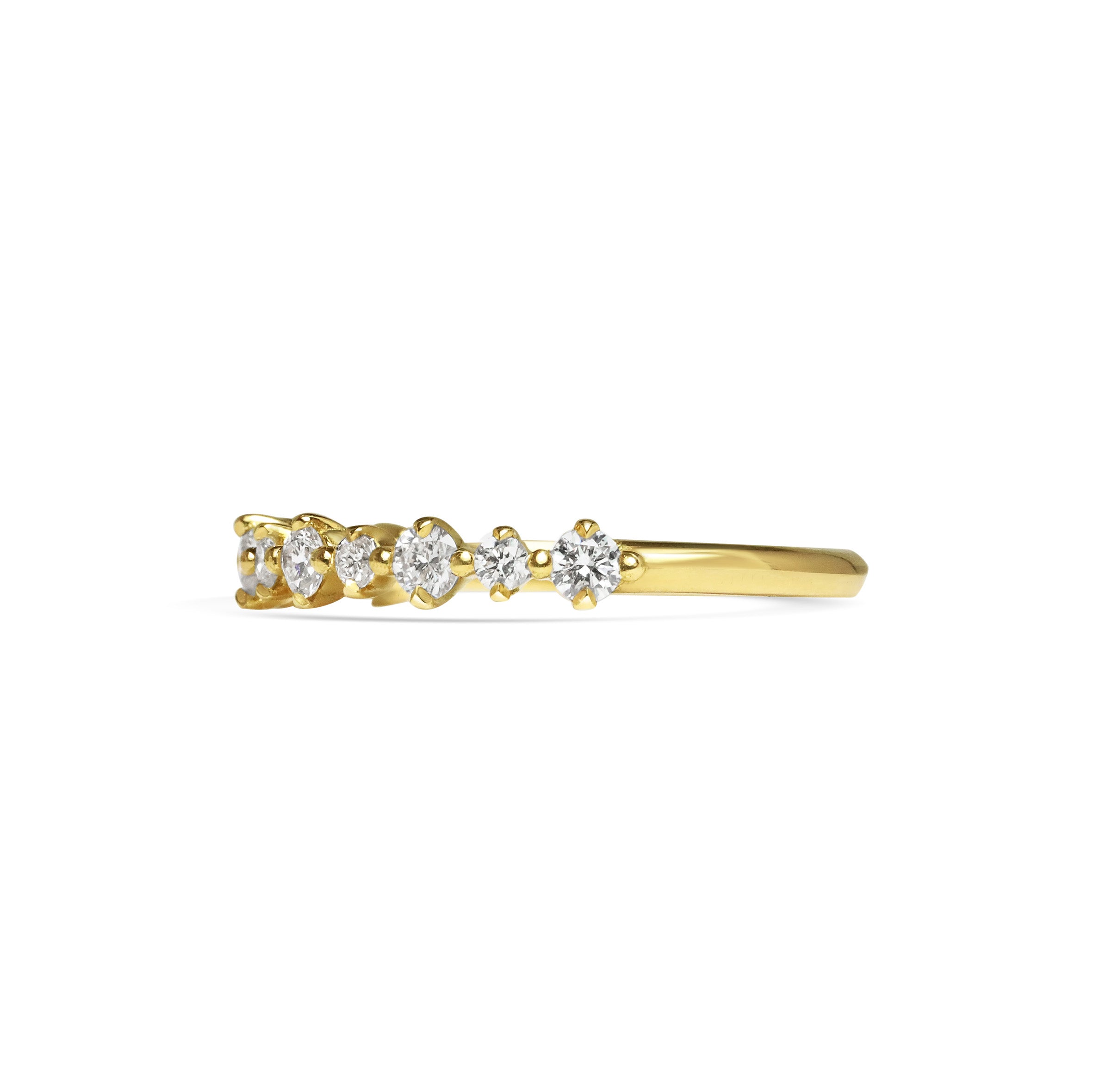 The Alternating Round Diamond Wedding Ring by East London jeweller Rachel Boston | Discover our collections of unique and timeless engagement rings, wedding rings, and modern fine jewellery.