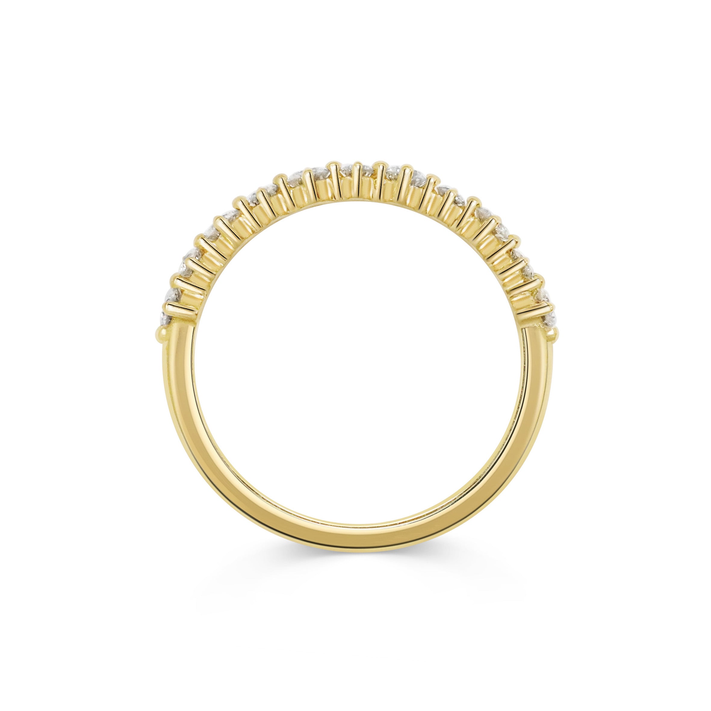 The Alternating Round Diamond Wedding Ring by East London jeweller Rachel Boston | Discover our collections of unique and timeless engagement rings, wedding rings, and modern fine jewellery.