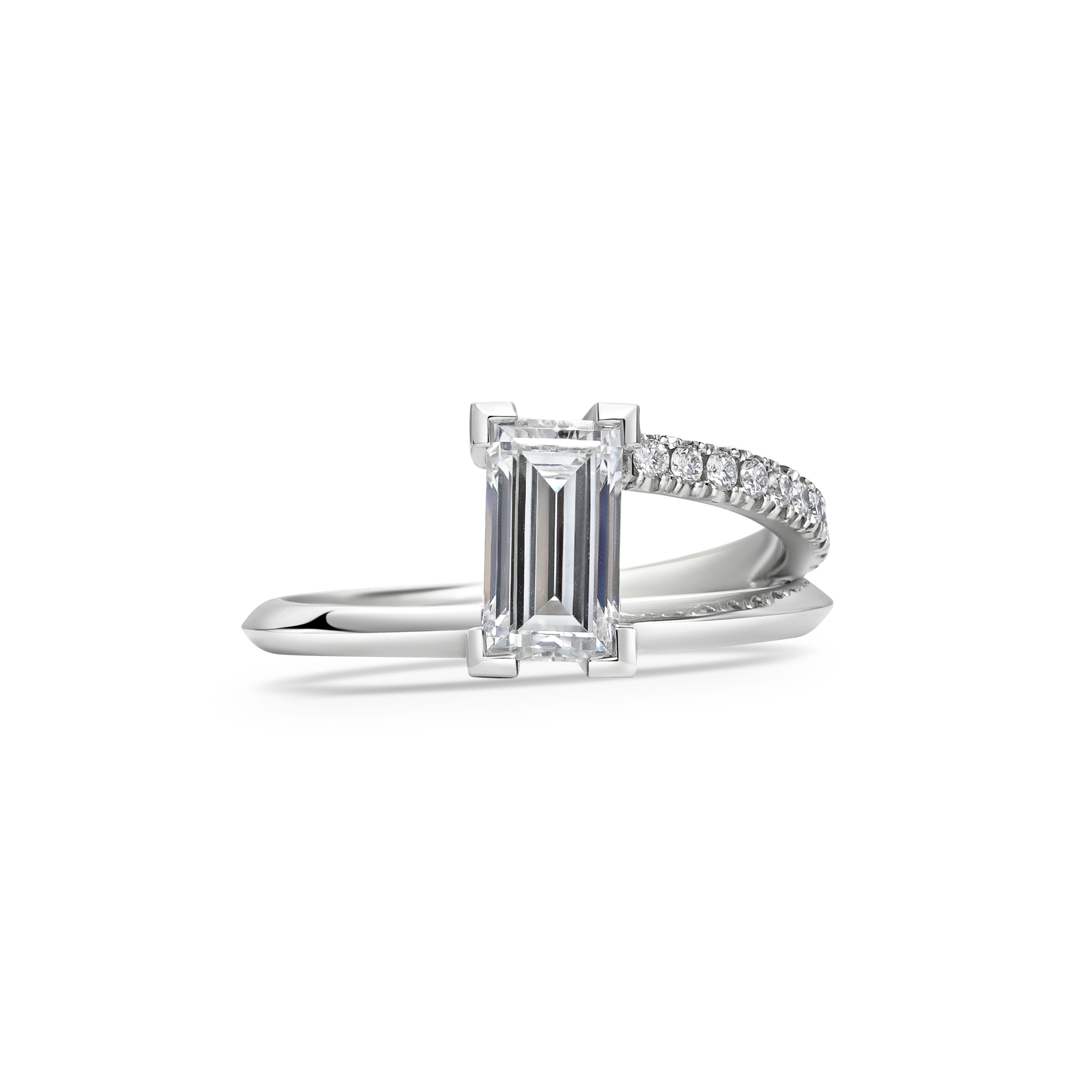 The X - Aphrodite Ring by East London jeweller Rachel Boston | Discover our collections of unique and timeless engagement rings, wedding rings, and modern fine jewellery.