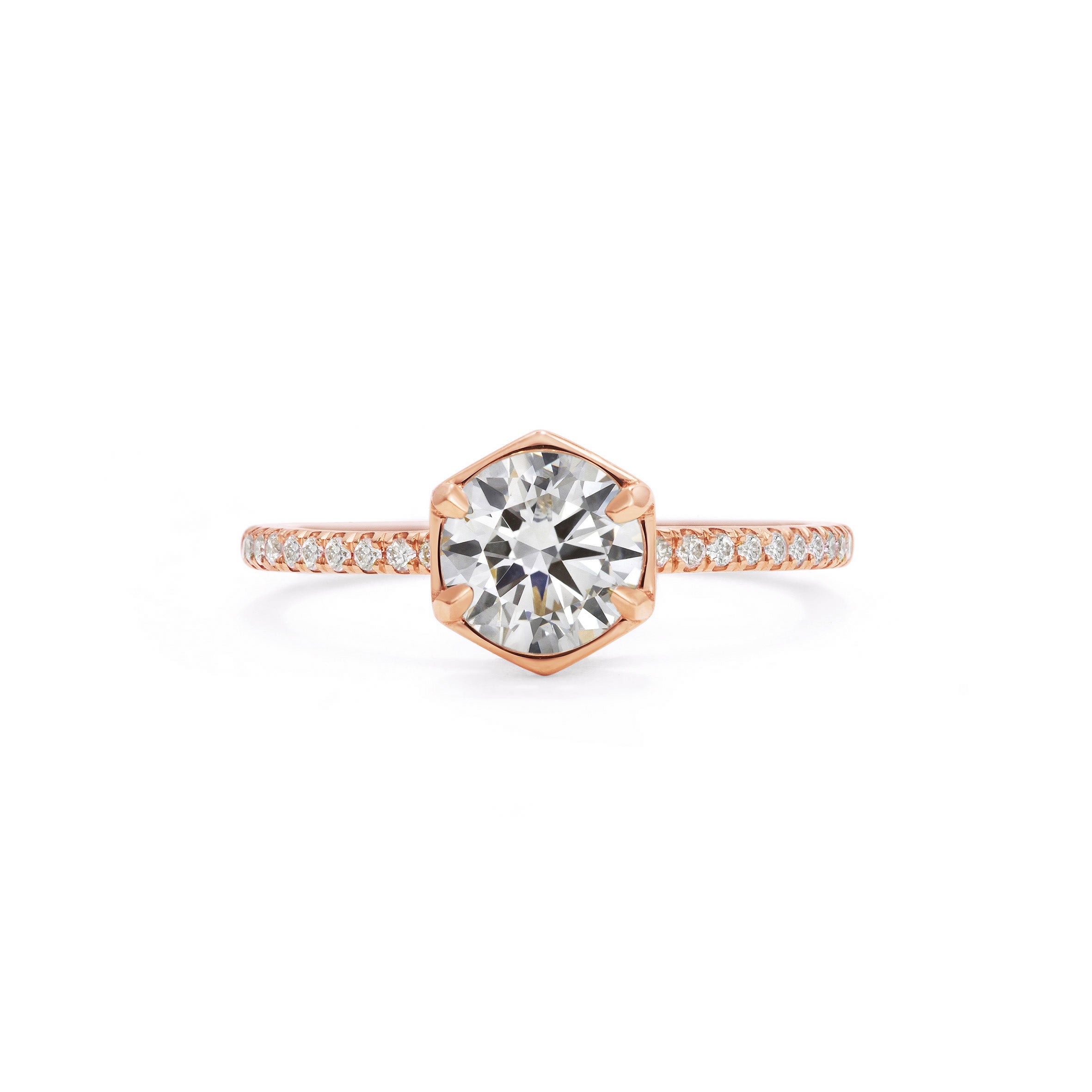 The Aquila with Diamonds Ring by East London jeweller Rachel Boston | Discover our collections of unique and timeless engagement rings, wedding rings, and modern fine jewellery.