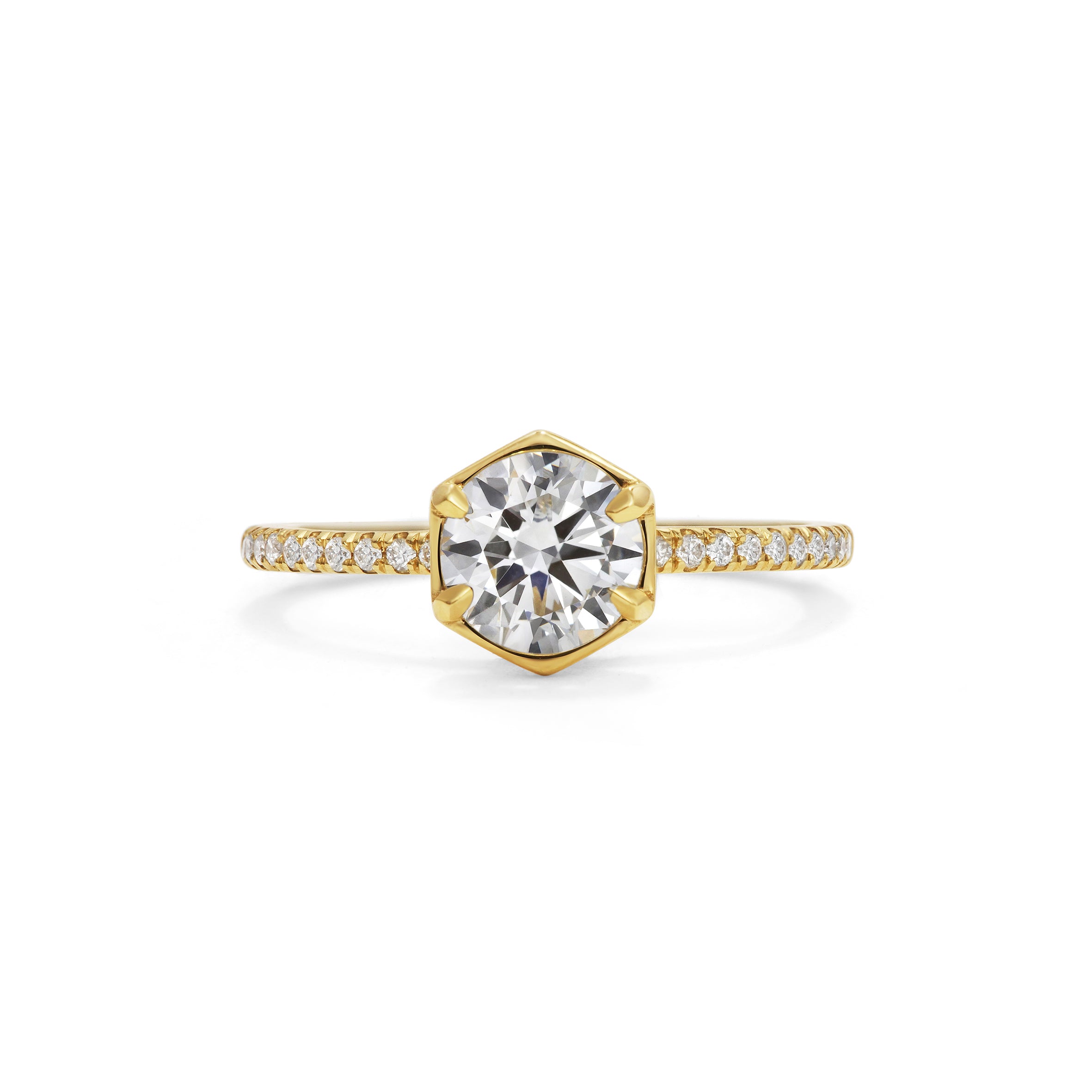 The Aquila with Diamonds Ring by East London jeweller Rachel Boston | Discover our collections of unique and timeless engagement rings, wedding rings, and modern fine jewellery.