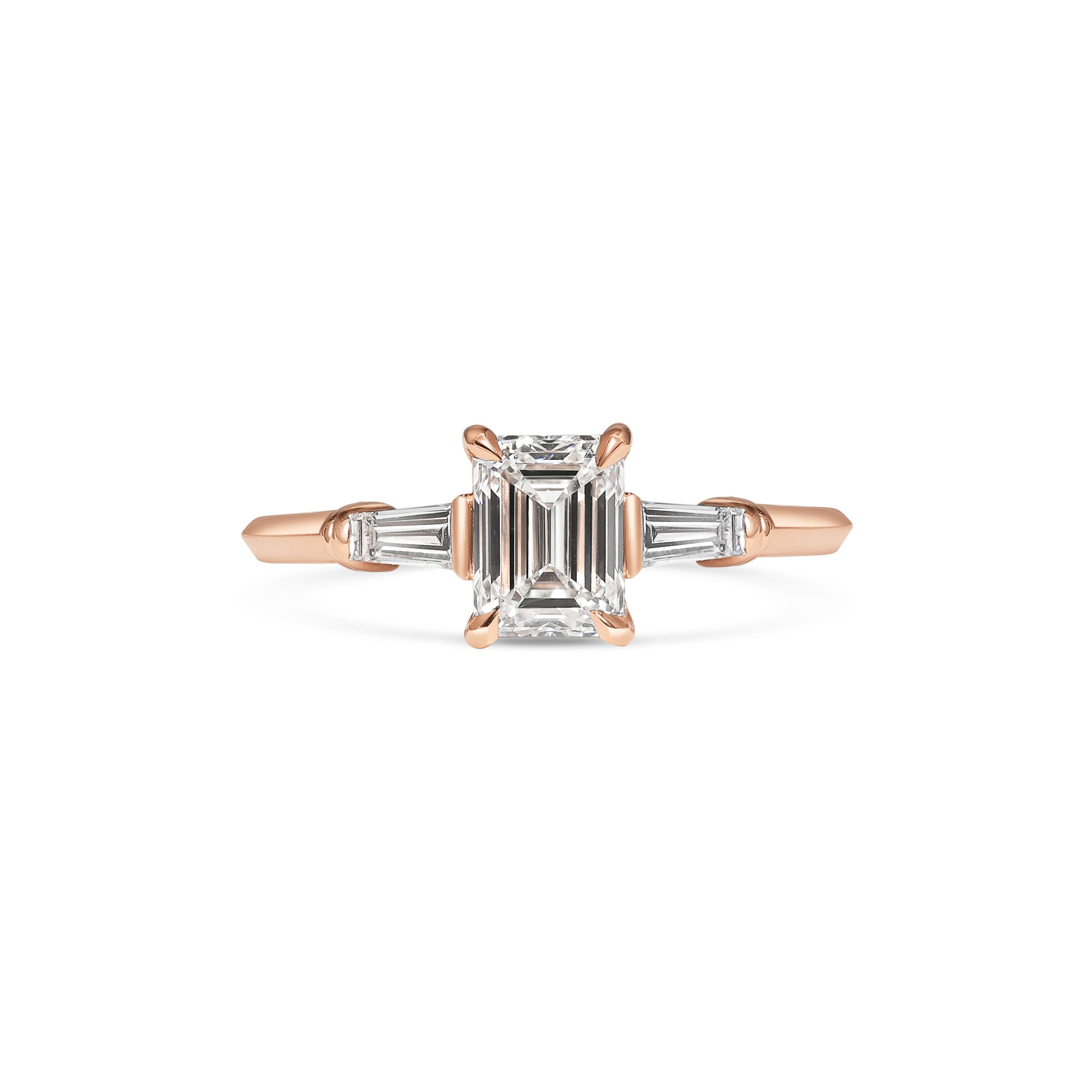 The Bette Ring - Emerald Cut by East London jeweller Rachel Boston | Discover our collections of unique and timeless engagement rings, wedding rings, and modern fine jewellery.