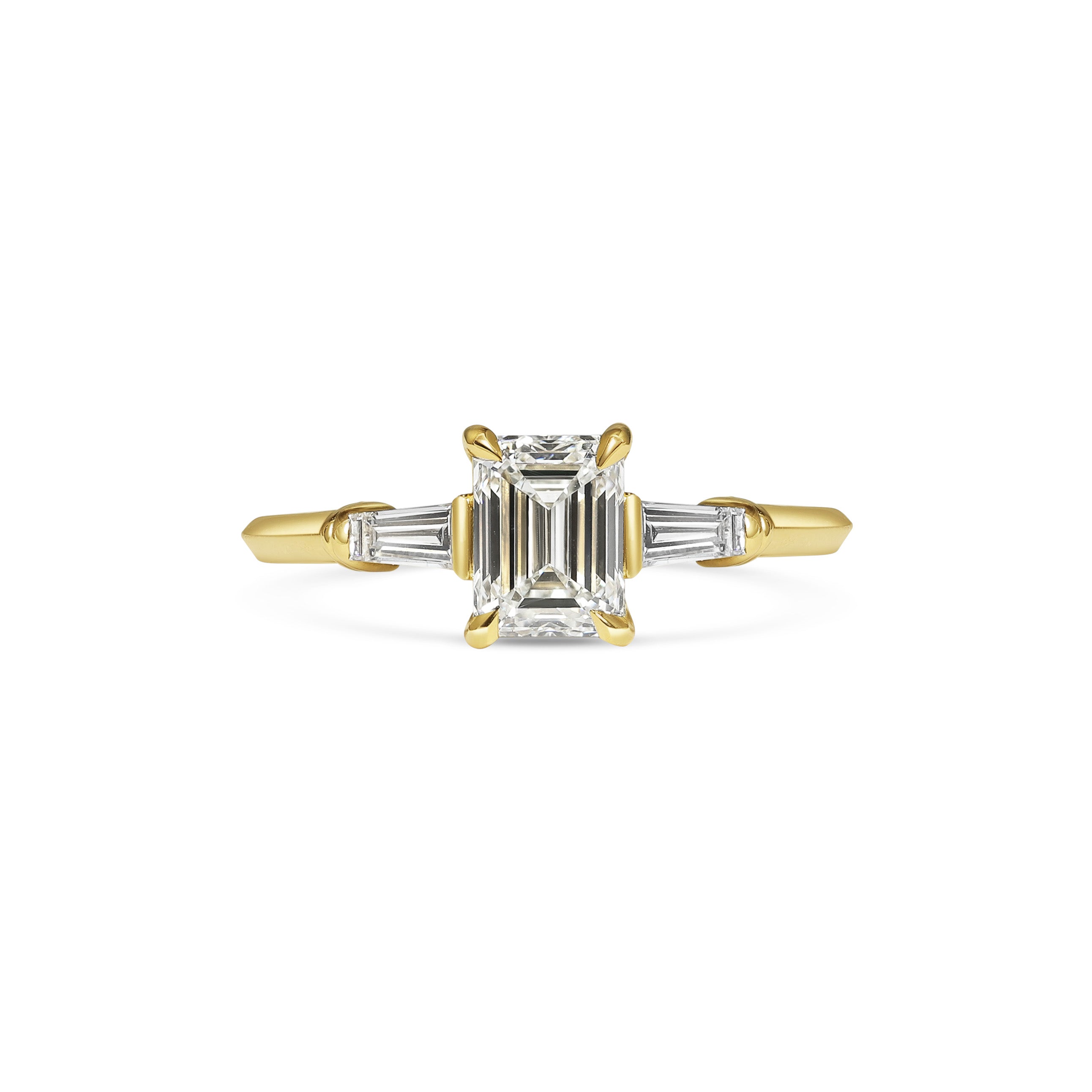 The Bette Ring - Emerald Cut by East London jeweller Rachel Boston | Discover our collections of unique and timeless engagement rings, wedding rings, and modern fine jewellery.