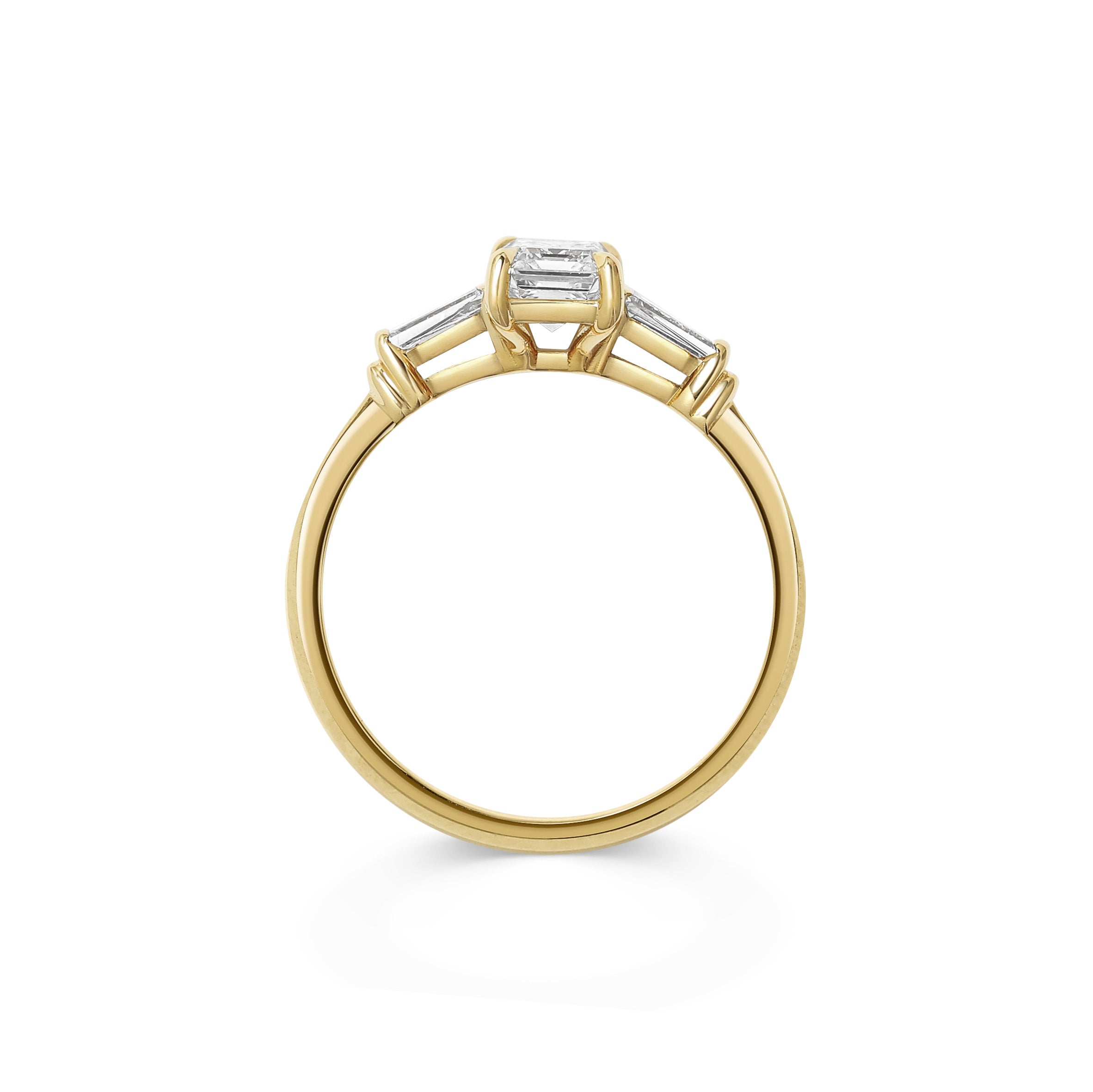 The Bette Ring - Emerald Cut by East London jeweller Rachel Boston | Discover our collections of unique and timeless engagement rings, wedding rings, and modern fine jewellery.