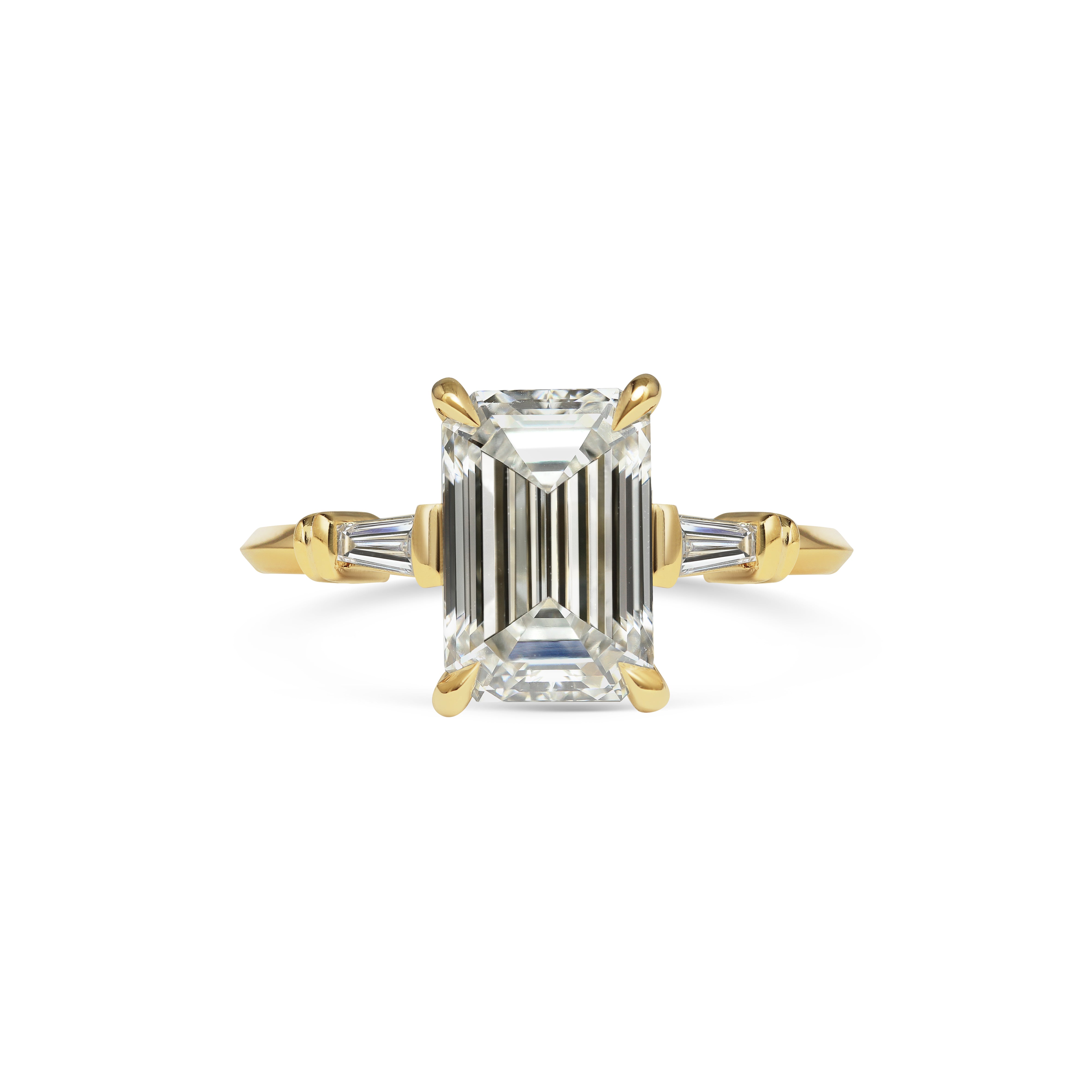 The Bette Ring - Emerald Cut by East London jeweller Rachel Boston | Discover our collections of unique and timeless engagement rings, wedding rings, and modern fine jewellery.