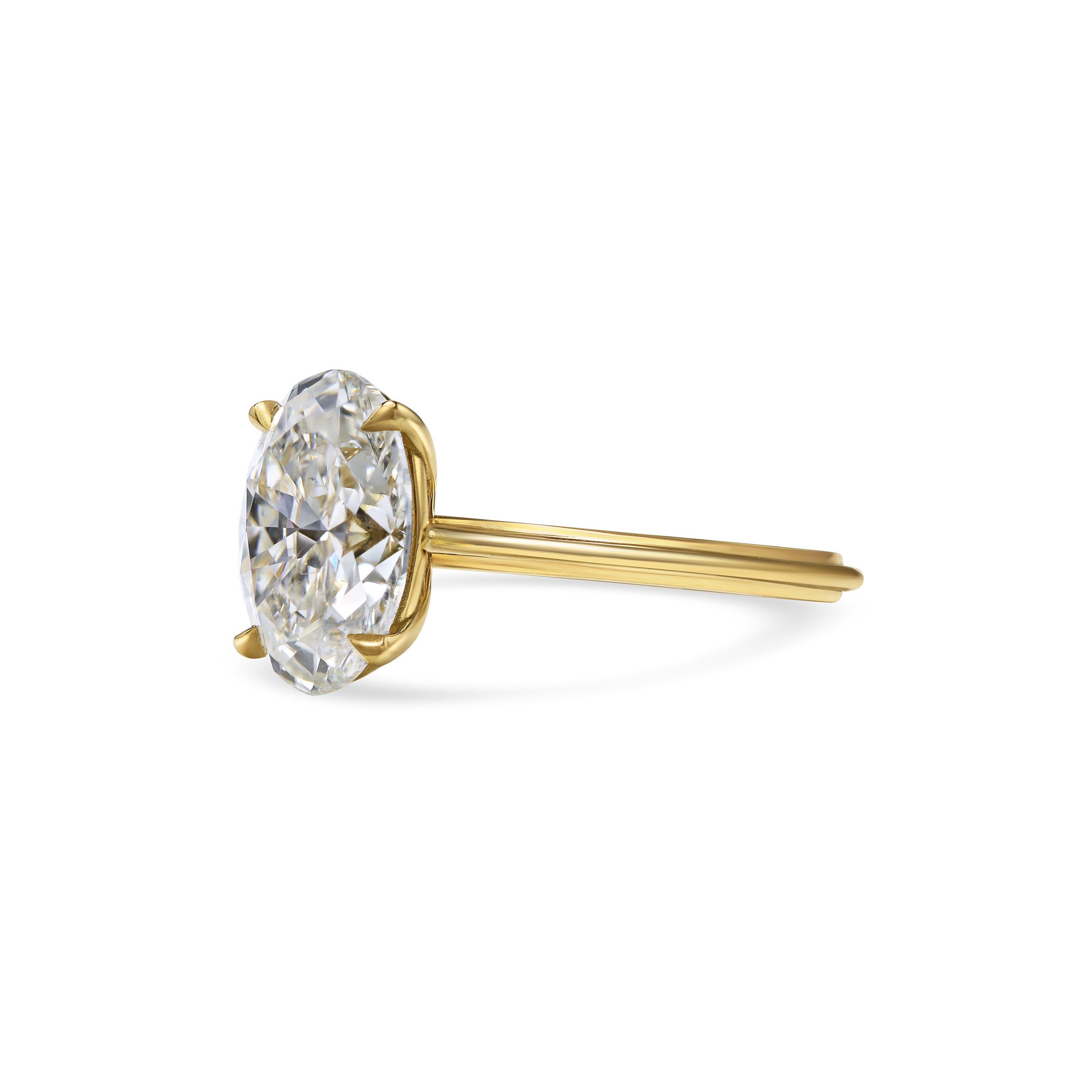 The Blanche Ring - Oval Cut by East London jeweller Rachel Boston | Discover our collections of unique and timeless engagement rings, wedding rings, and modern fine jewellery.