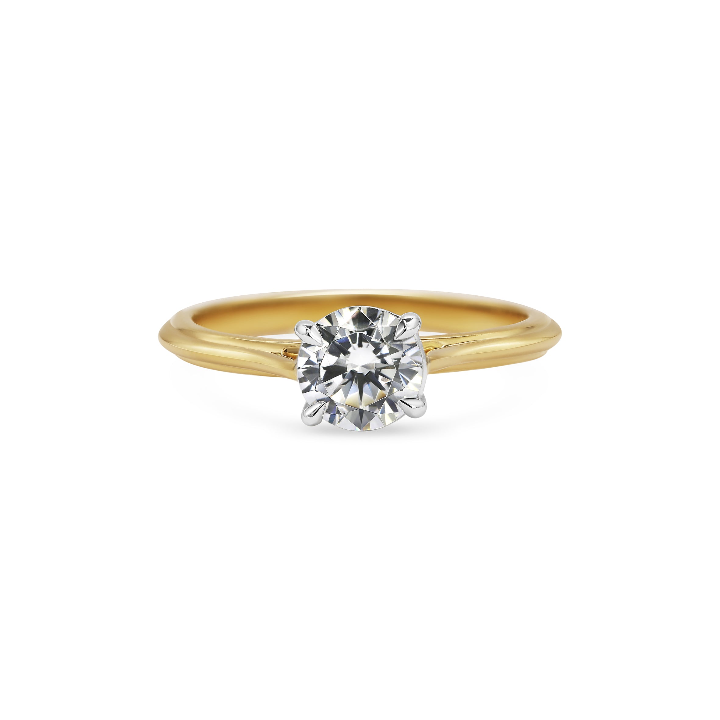The Blanche Ring - Round Cut by East London jeweller Rachel Boston | Discover our collections of unique and timeless engagement rings, wedding rings, and modern fine jewellery.