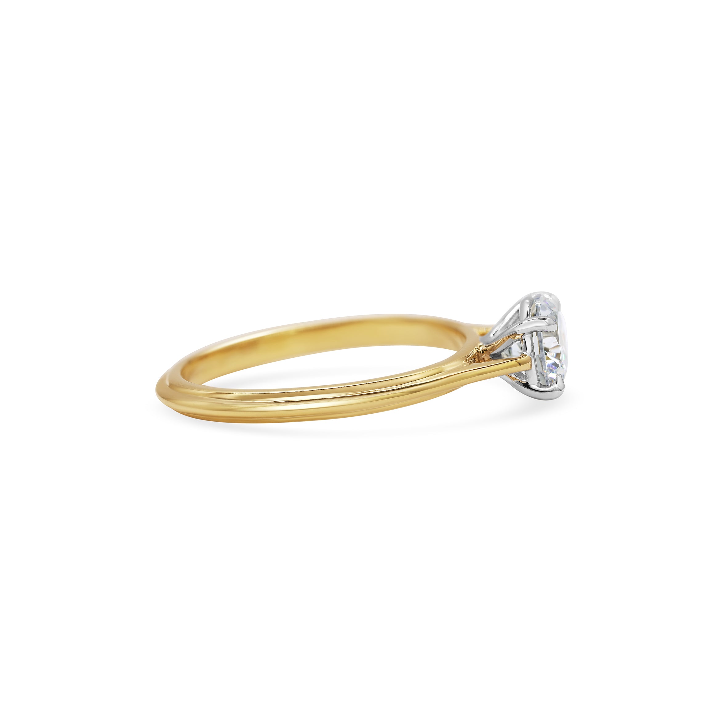 The Blanche Ring - Round Cut by East London jeweller Rachel Boston | Discover our collections of unique and timeless engagement rings, wedding rings, and modern fine jewellery.