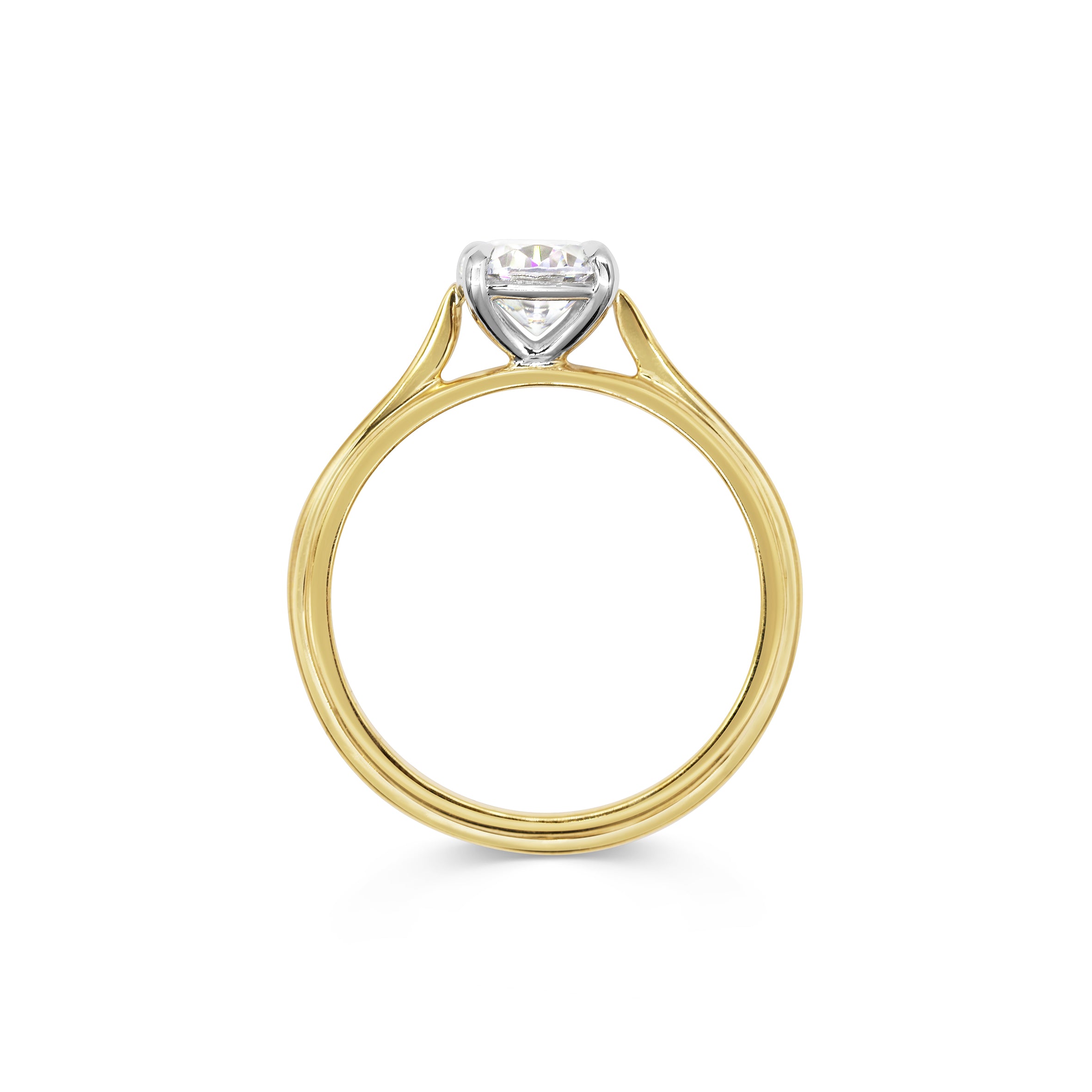 The Blanche Ring - Round Cut by East London jeweller Rachel Boston | Discover our collections of unique and timeless engagement rings, wedding rings, and modern fine jewellery.