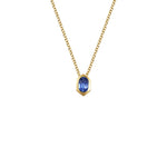 Oval Sapphire Hexagon Necklace