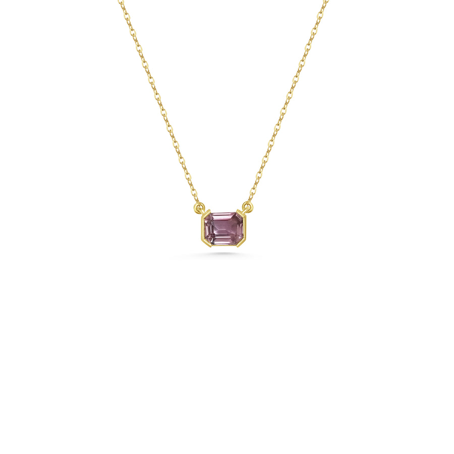 The Carrington Necklace- 1.21ct Pink by East London jeweller Rachel Boston | Discover our collections of unique and timeless engagement rings, wedding rings, and modern fine jewellery. - Rachel Boston Jewellery
