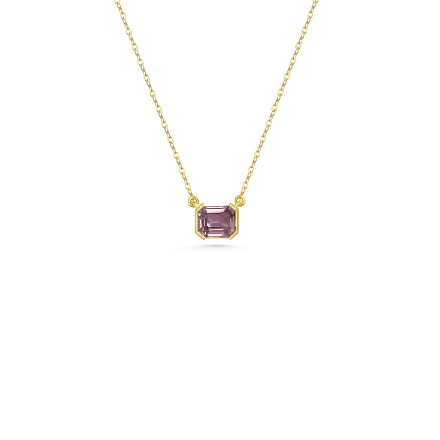 The X - Carrington Necklace- 1.21ct Pink by East London jeweller Rachel Boston | Discover our collections of unique and timeless engagement rings, wedding rings, and modern fine jewellery. - Rachel Boston Jewellery