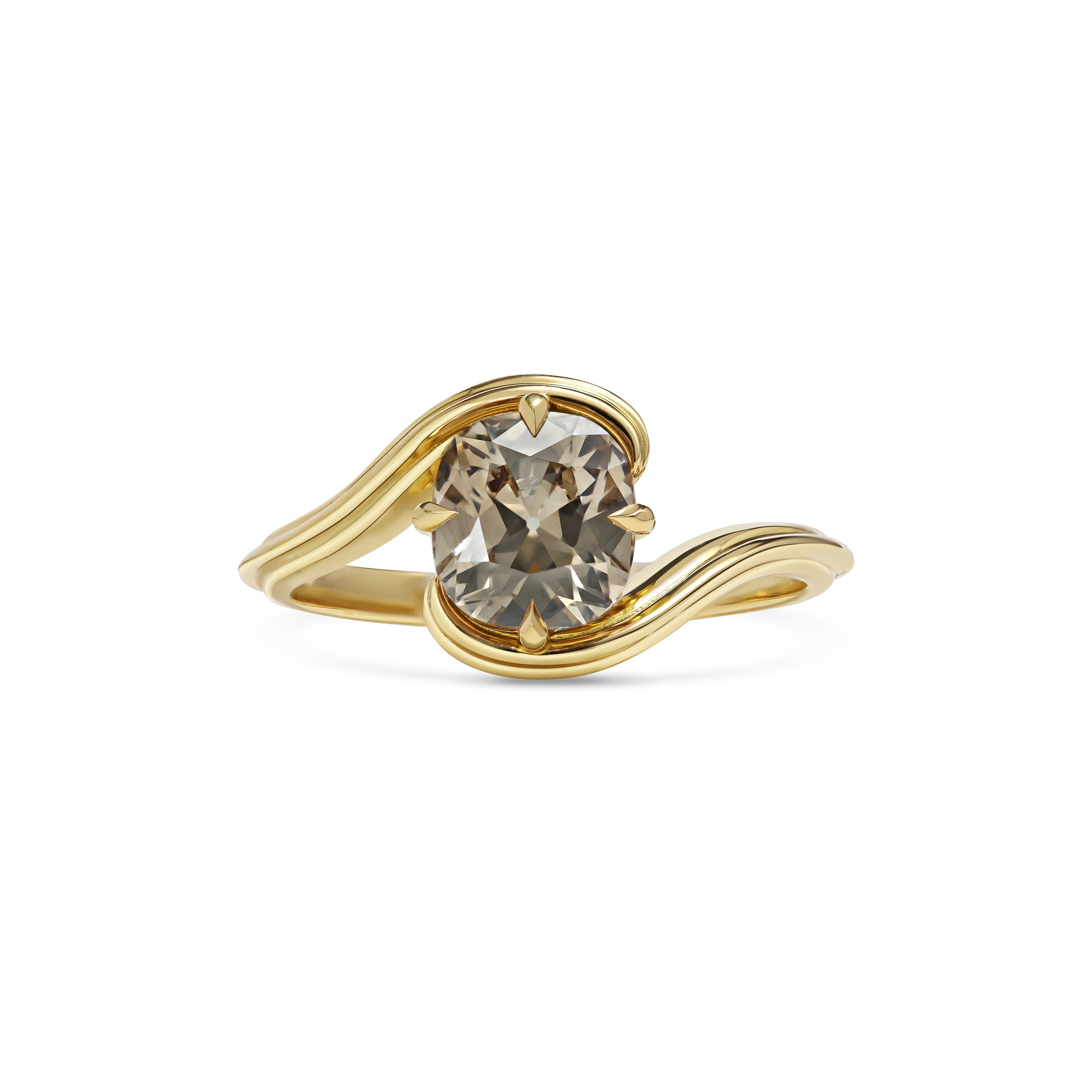 The X - Cascade Ring by East London jeweller Rachel Boston | Discover our collections of unique and timeless engagement rings, wedding rings, and modern fine jewellery.