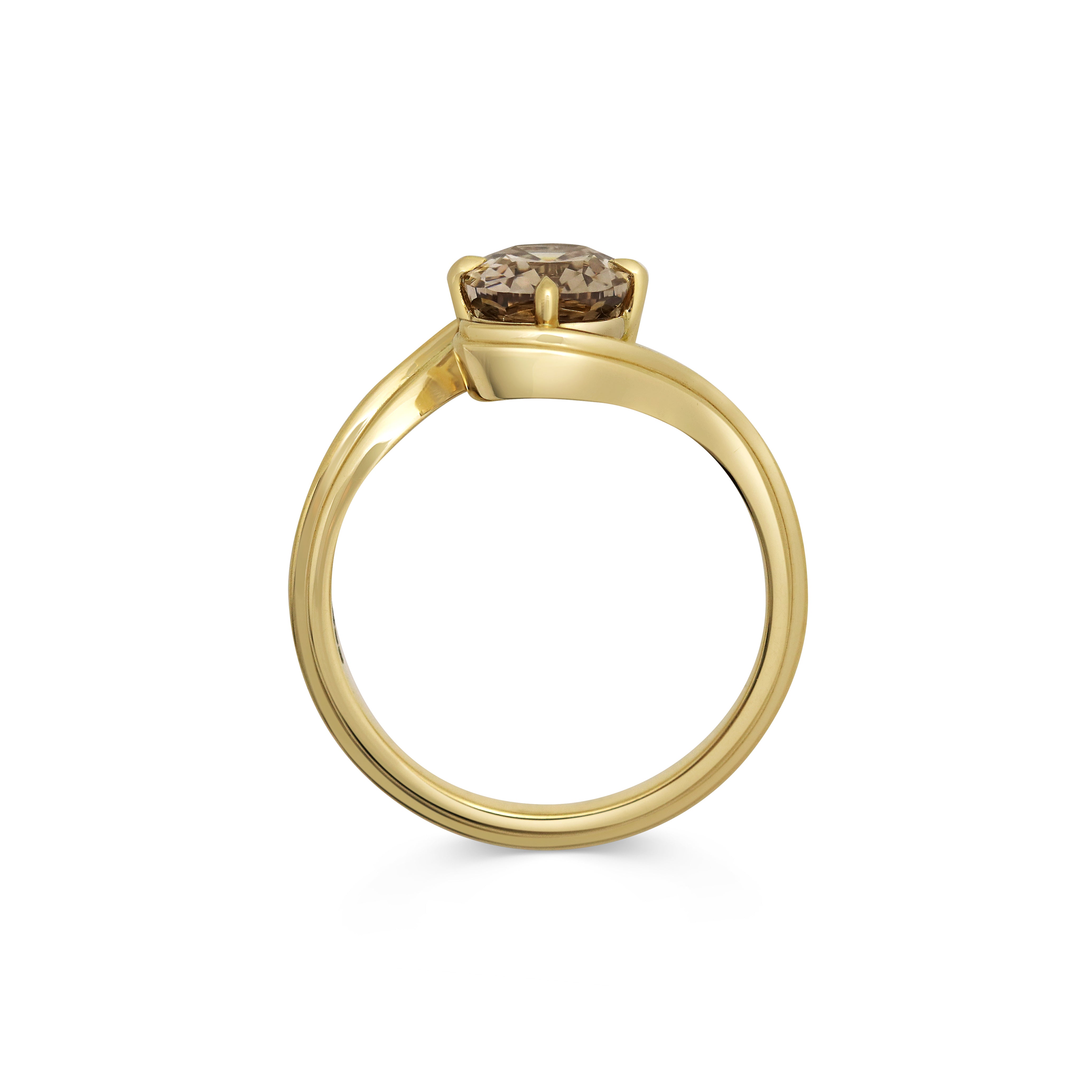 The X - Cascade Ring by East London jeweller Rachel Boston | Discover our collections of unique and timeless engagement rings, wedding rings, and modern fine jewellery.