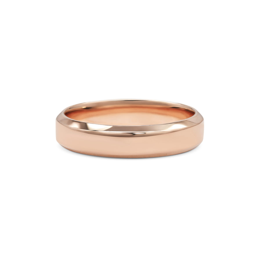 The Chamfered Edge Wedding Band - Polished - 4.7mm by East London jeweller Rachel Boston | Discover our collections of unique and timeless engagement rings, wedding rings, and modern fine jewellery. - Rachel Boston Jewellery