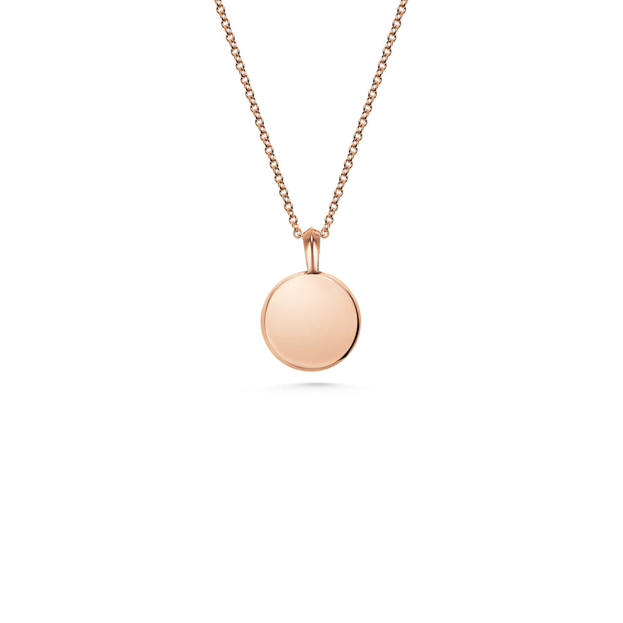 The Chamfered Round ID Necklace by East London jeweller Rachel Boston | Discover our collections of unique and timeless engagement rings, wedding rings, and modern fine jewellery. - Rachel Boston Jewellery