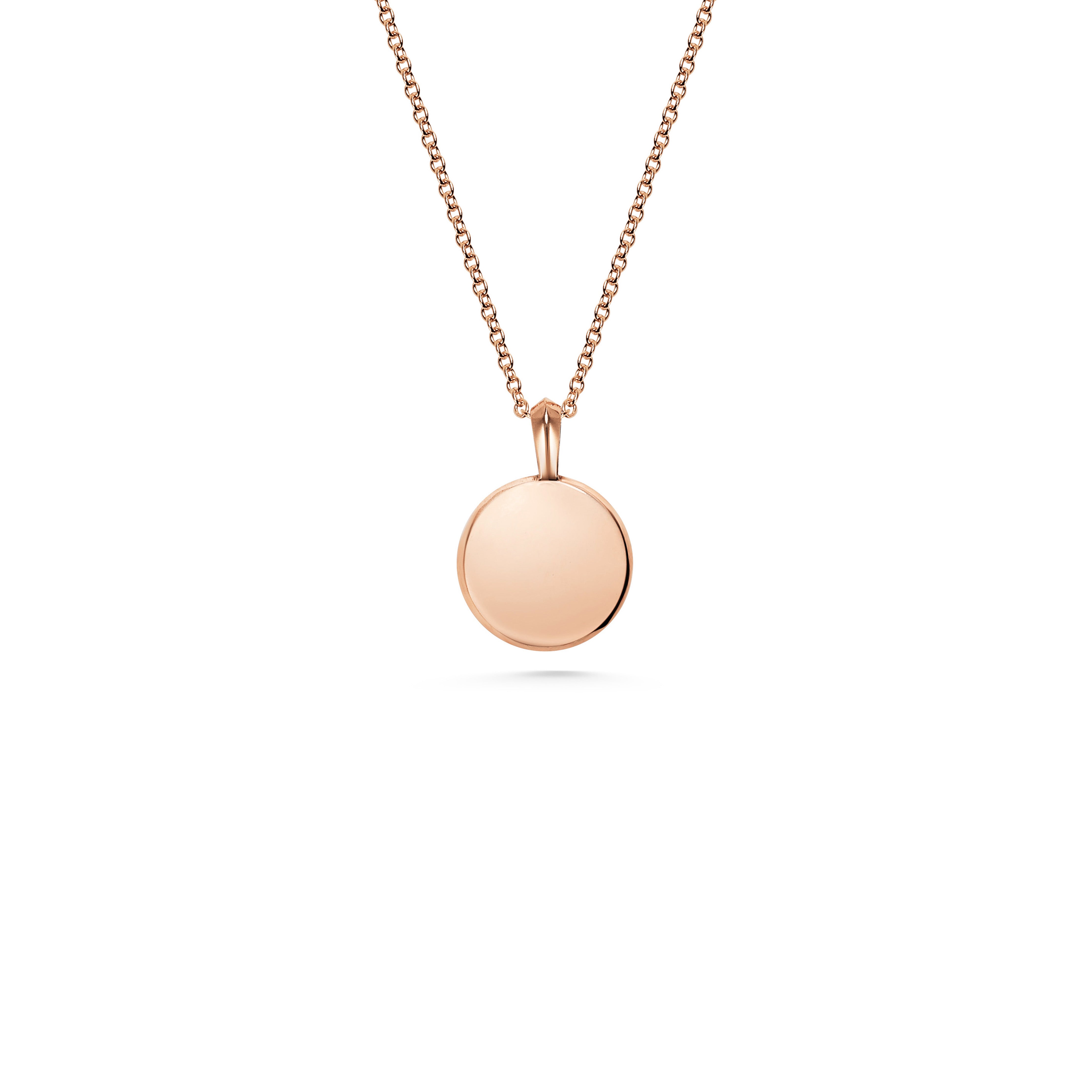 The Chamfered Round ID Necklace by East London jeweller Rachel Boston | Discover our collections of unique and timeless engagement rings, wedding rings, and modern fine jewellery.