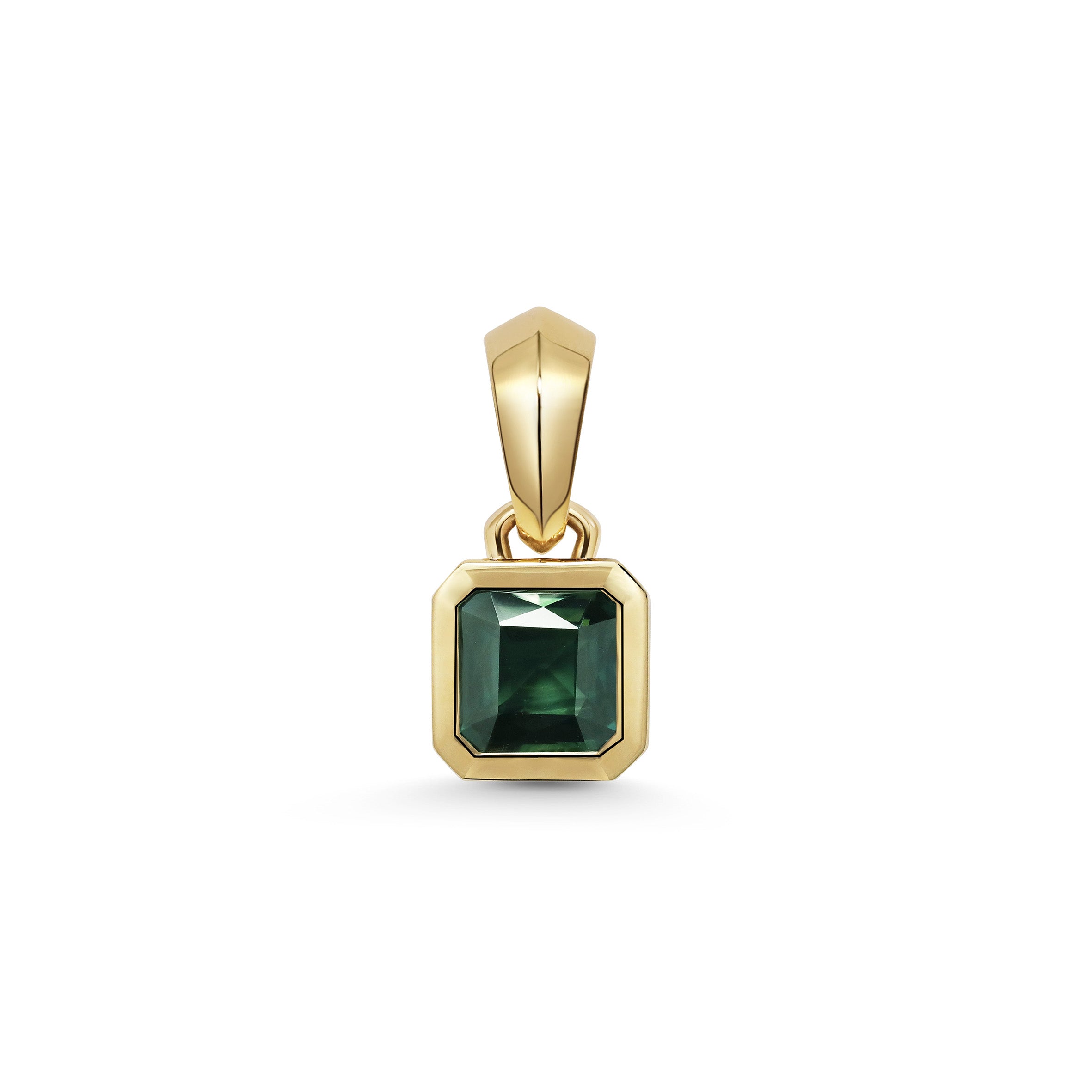 The Chunky Charm Pendant - Sapphire 2.33ct by East London jeweller Rachel Boston | Discover our collections of unique and timeless engagement rings, wedding rings, and modern fine jewellery.