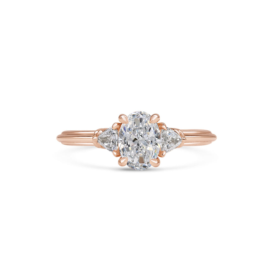 The X - Clara Ring - Oval Cut by East London jeweller Rachel Boston | Discover our collections of unique and timeless engagement rings, wedding rings, and modern fine jewellery. - Rachel Boston Jewellery