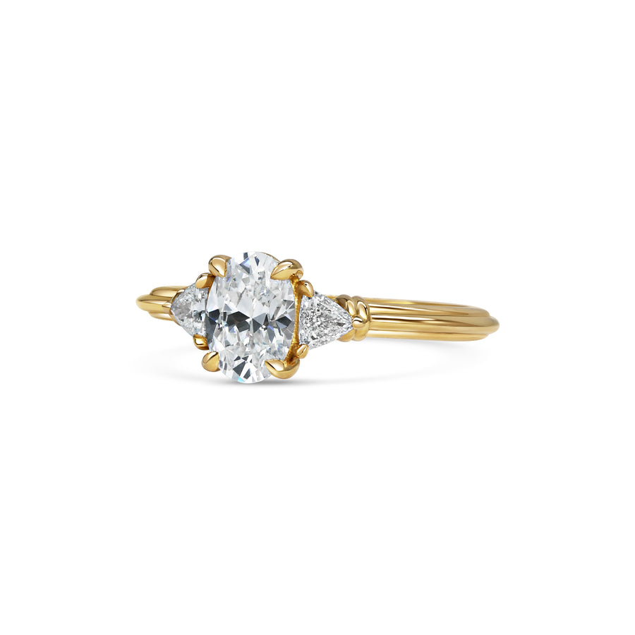 The Clara Ring - Oval Cut by East London jeweller Rachel Boston | Discover our collections of unique and timeless engagement rings, wedding rings, and modern fine jewellery. - Rachel Boston Jewellery