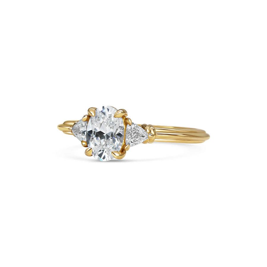 The X - Clara Ring - Oval Cut by East London jeweller Rachel Boston | Discover our collections of unique and timeless engagement rings, wedding rings, and modern fine jewellery. - Rachel Boston Jewellery