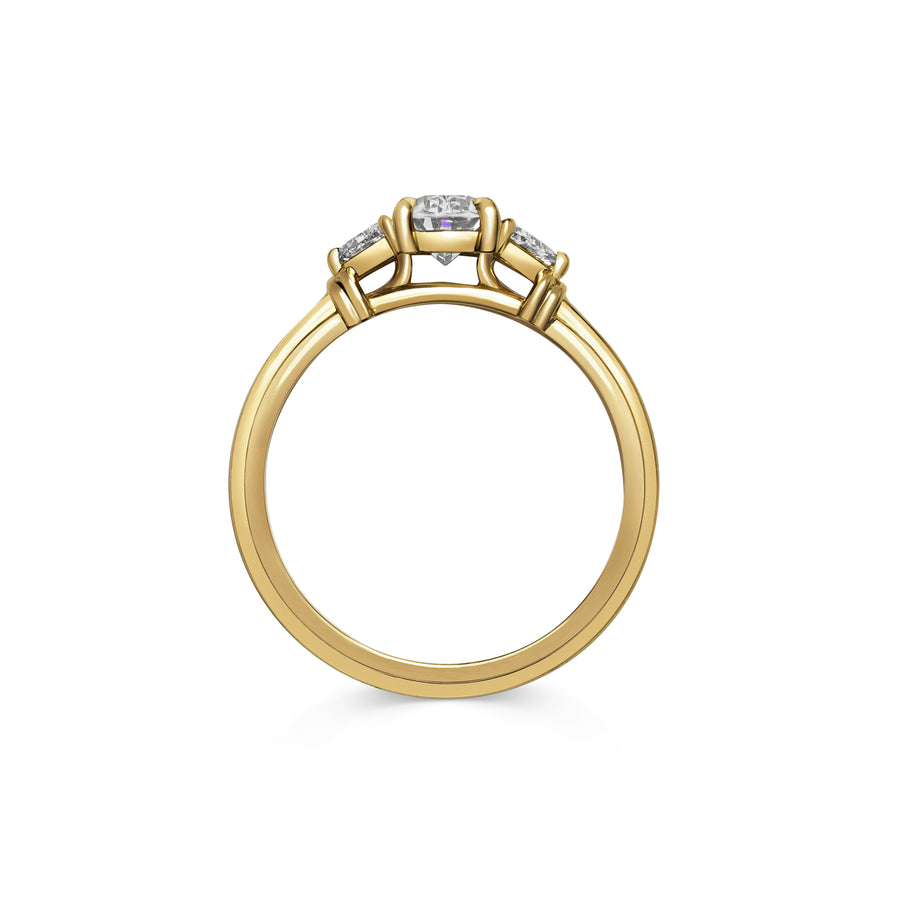 The X - Clara Ring - Oval Cut by East London jeweller Rachel Boston | Discover our collections of unique and timeless engagement rings, wedding rings, and modern fine jewellery. - Rachel Boston Jewellery