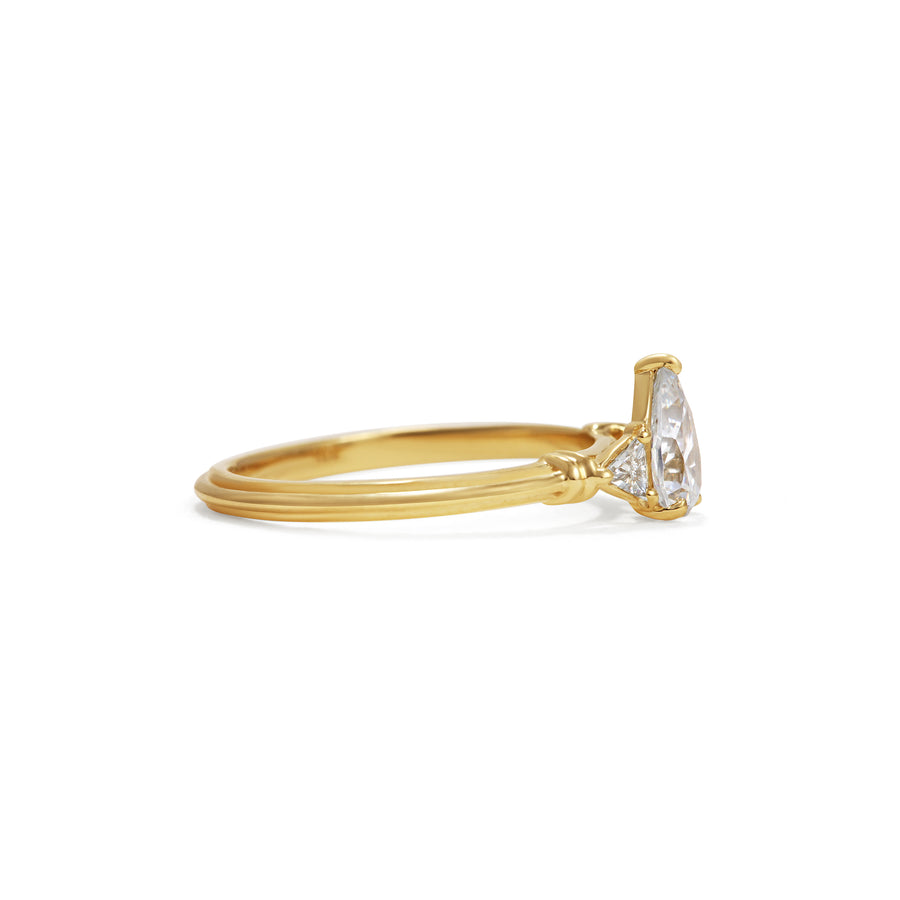 The Clara Ring - Pear Cut by East London jeweller Rachel Boston | Discover our collections of unique and timeless engagement rings, wedding rings, and modern fine jewellery. - Rachel Boston Jewellery