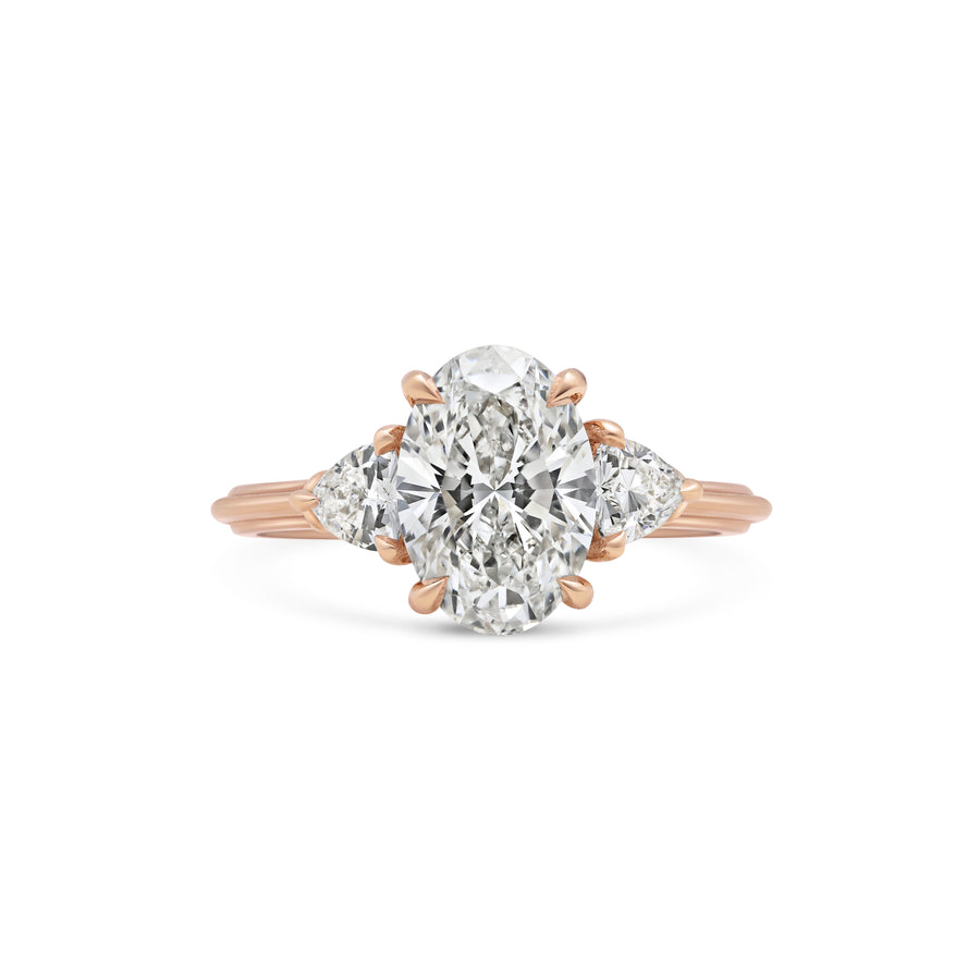 The Clara Ring - Oval Cut by East London jeweller Rachel Boston | Discover our collections of unique and timeless engagement rings, wedding rings, and modern fine jewellery. - Rachel Boston Jewellery