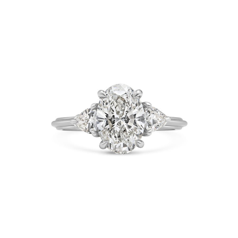 The Clara Ring - Oval Cut by East London jeweller Rachel Boston | Discover our collections of unique and timeless engagement rings, wedding rings, and modern fine jewellery. - Rachel Boston Jewellery