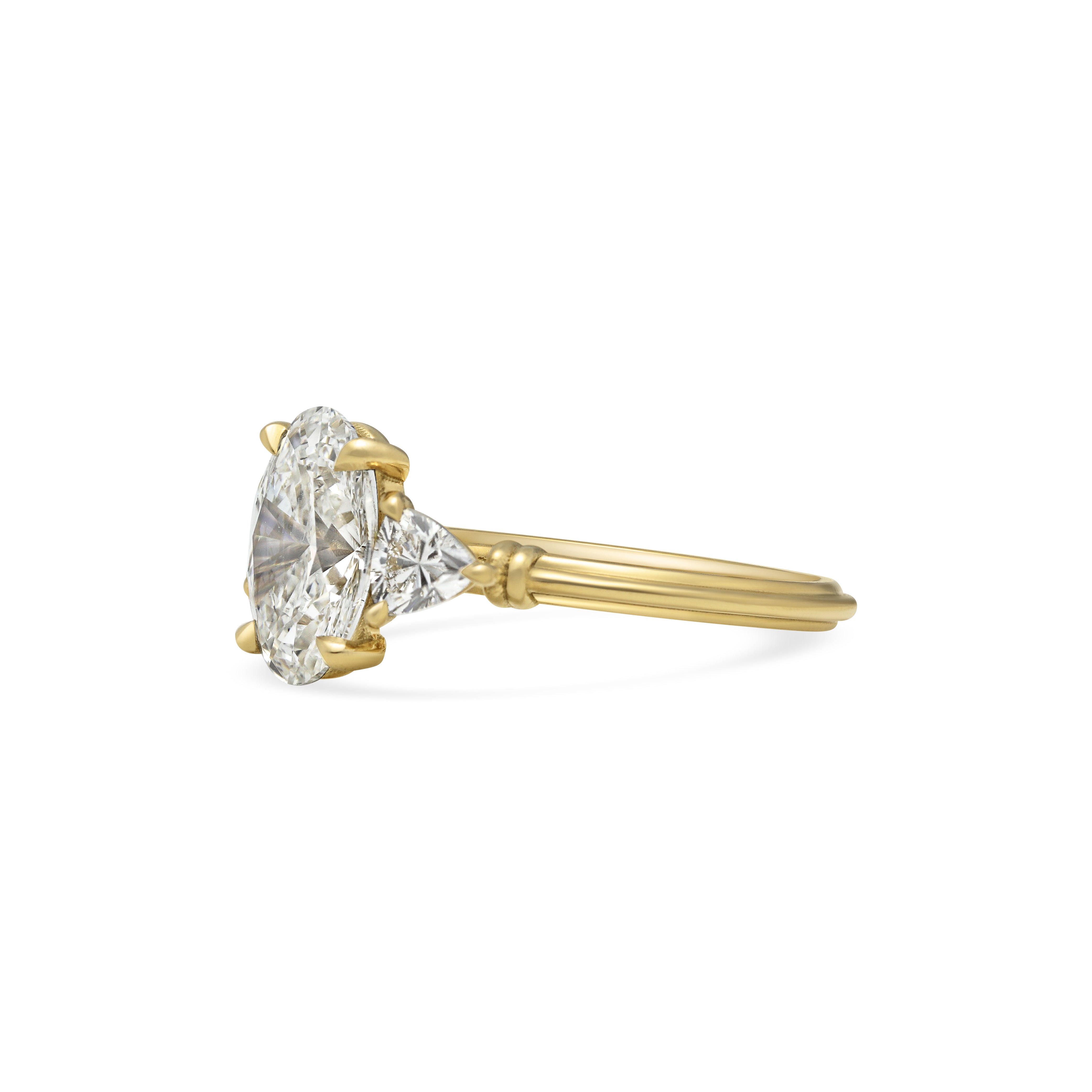 The Clara Ring - Oval Cut by East London jeweller Rachel Boston | Discover our collections of unique and timeless engagement rings, wedding rings, and modern fine jewellery.