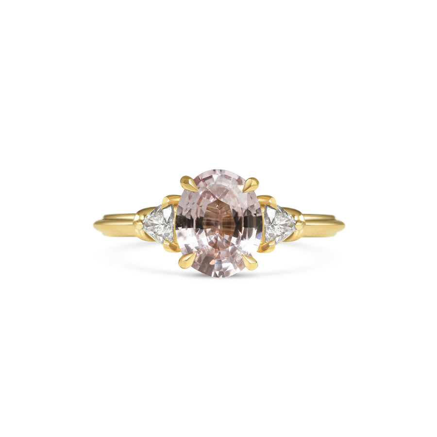 The X - Clara Oval Ring - 1.46ct Pink by East London jeweller Rachel Boston | Discover our collections of unique and timeless engagement rings, wedding rings, and modern fine jewellery. - Rachel Boston Jewellery