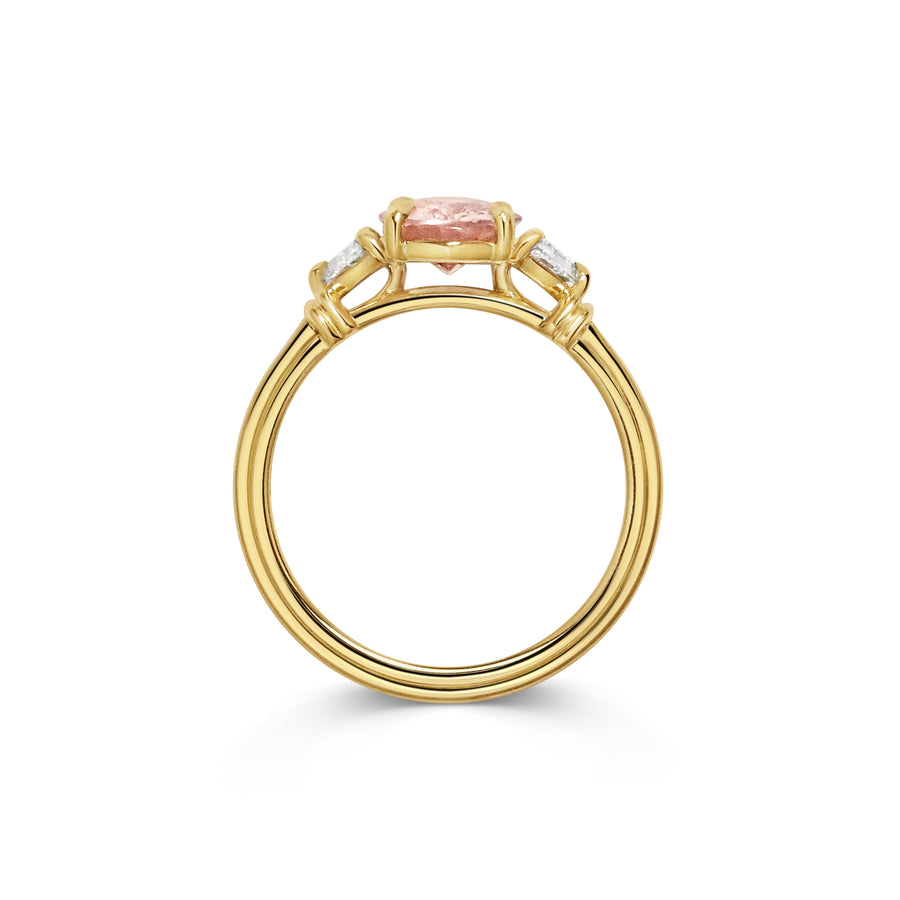 The X - Clara Oval Ring - 1.46ct Pink by East London jeweller Rachel Boston | Discover our collections of unique and timeless engagement rings, wedding rings, and modern fine jewellery. - Rachel Boston Jewellery