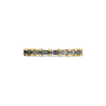 Claw Baguette Grey Diamond Wedding Band