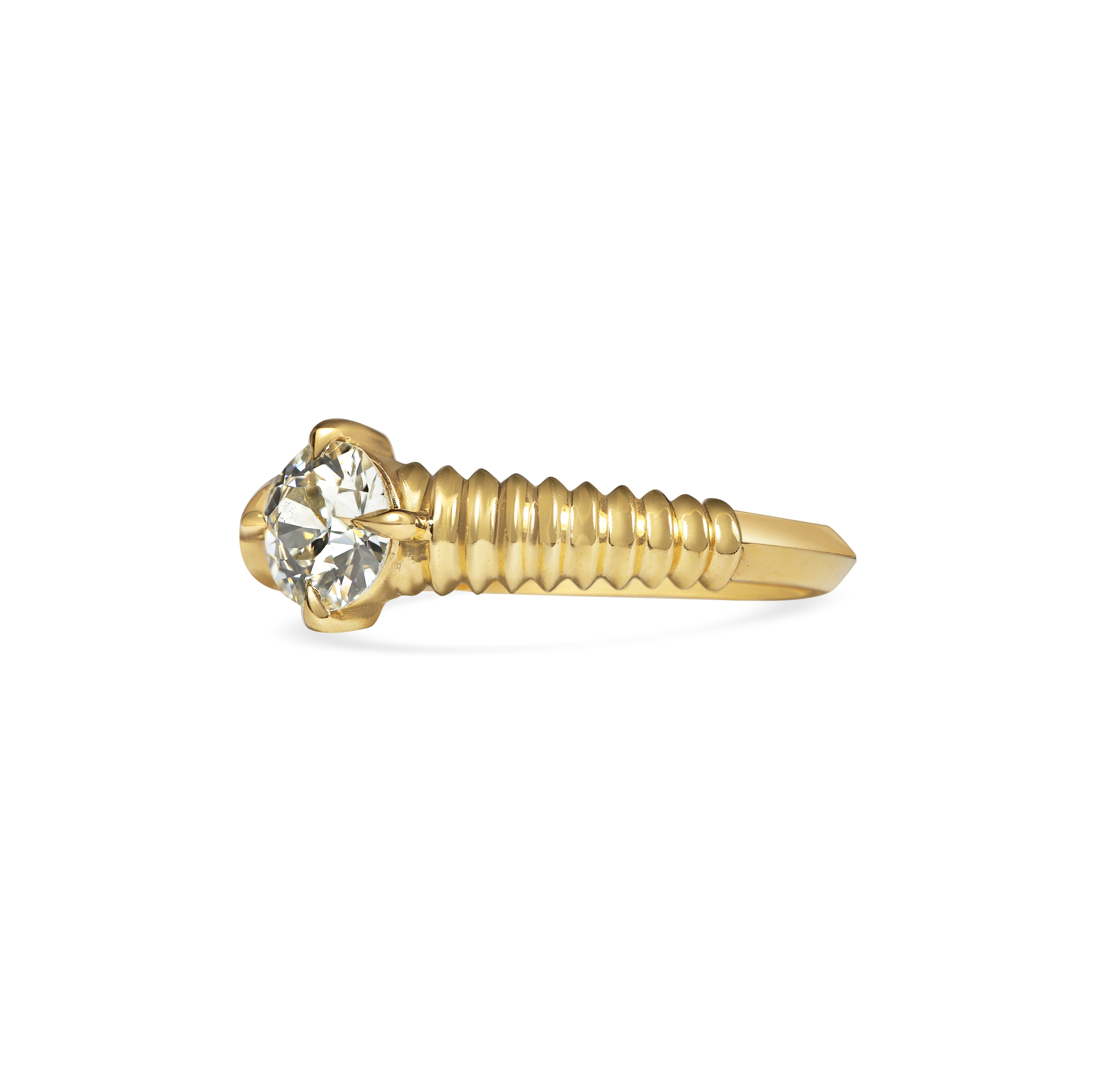 The X - Col Ring by East London jeweller Rachel Boston | Discover our collections of unique and timeless engagement rings, wedding rings, and modern fine jewellery.
