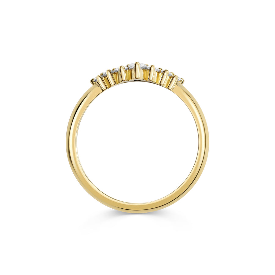 The Comet Arund Wedding Band by East London jeweller Rachel Boston | Discover our collections of unique and timeless engagement rings, wedding rings, and modern fine jewellery. - Rachel Boston Jewellery