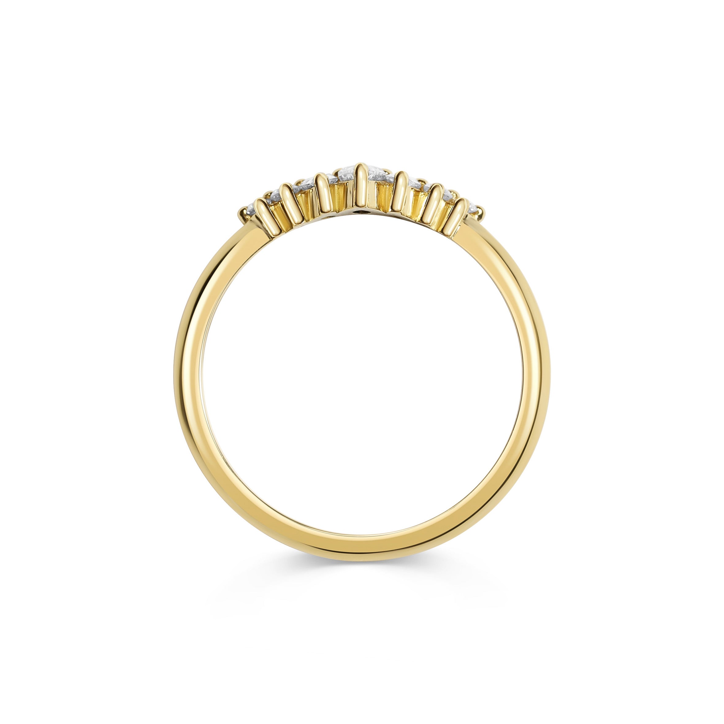 The Comet Arund Wedding Band by East London jeweller Rachel Boston | Discover our collections of unique and timeless engagement rings, wedding rings, and modern fine jewellery.