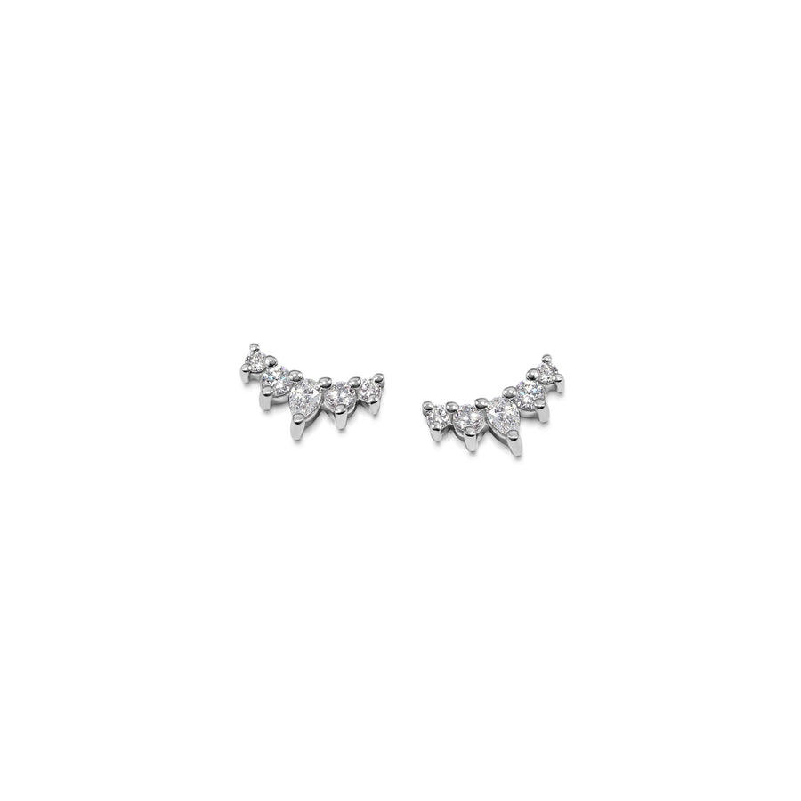 The Comet Encke Stud Earrings by East London jeweller Rachel Boston | Discover our collections of unique and timeless engagement rings, wedding rings, and modern fine jewellery. - Rachel Boston Jewellery