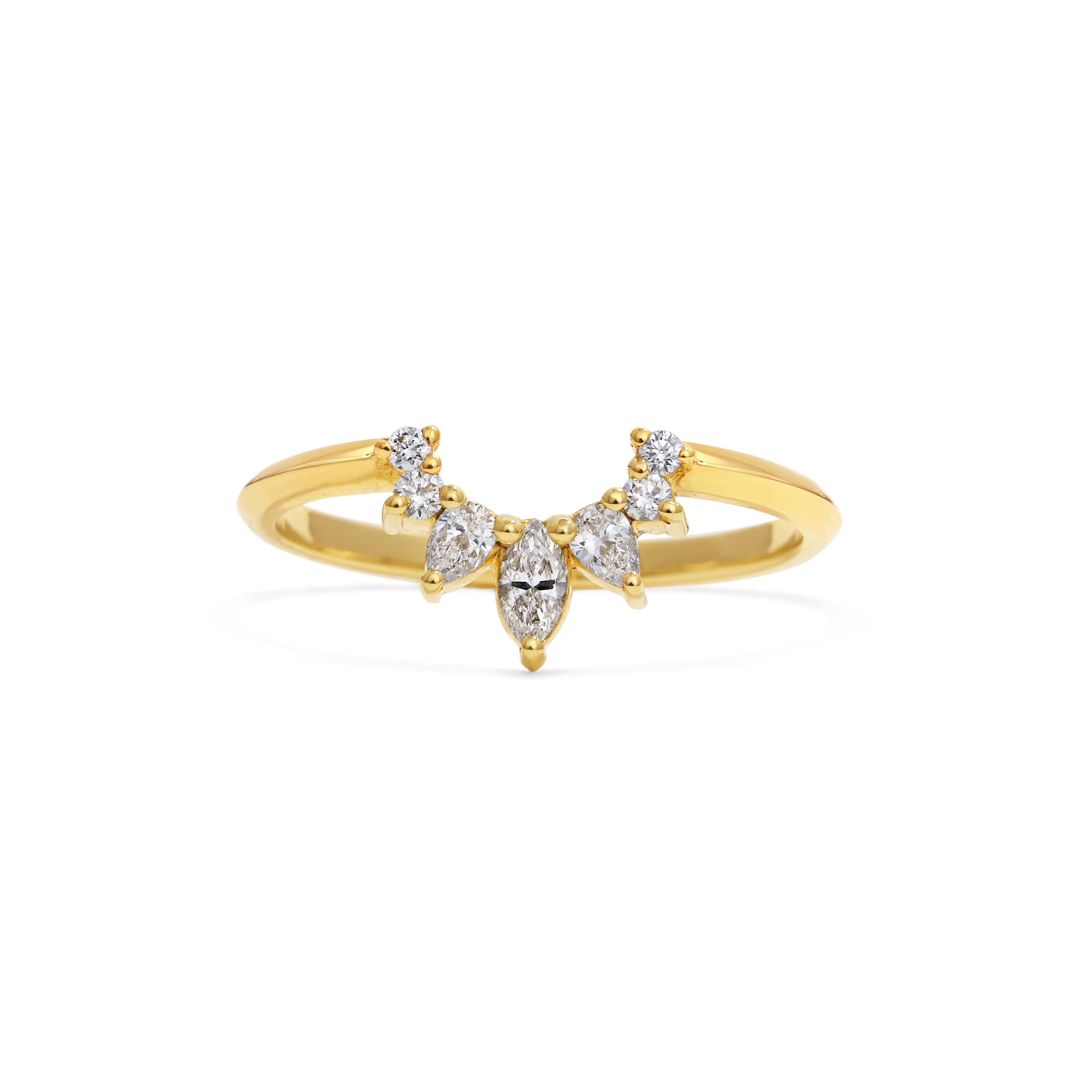 The Comet Kohoutek Wedding Band by East London jeweller Rachel Boston | Discover our collections of unique and timeless engagement rings, wedding rings, and modern fine jewellery.