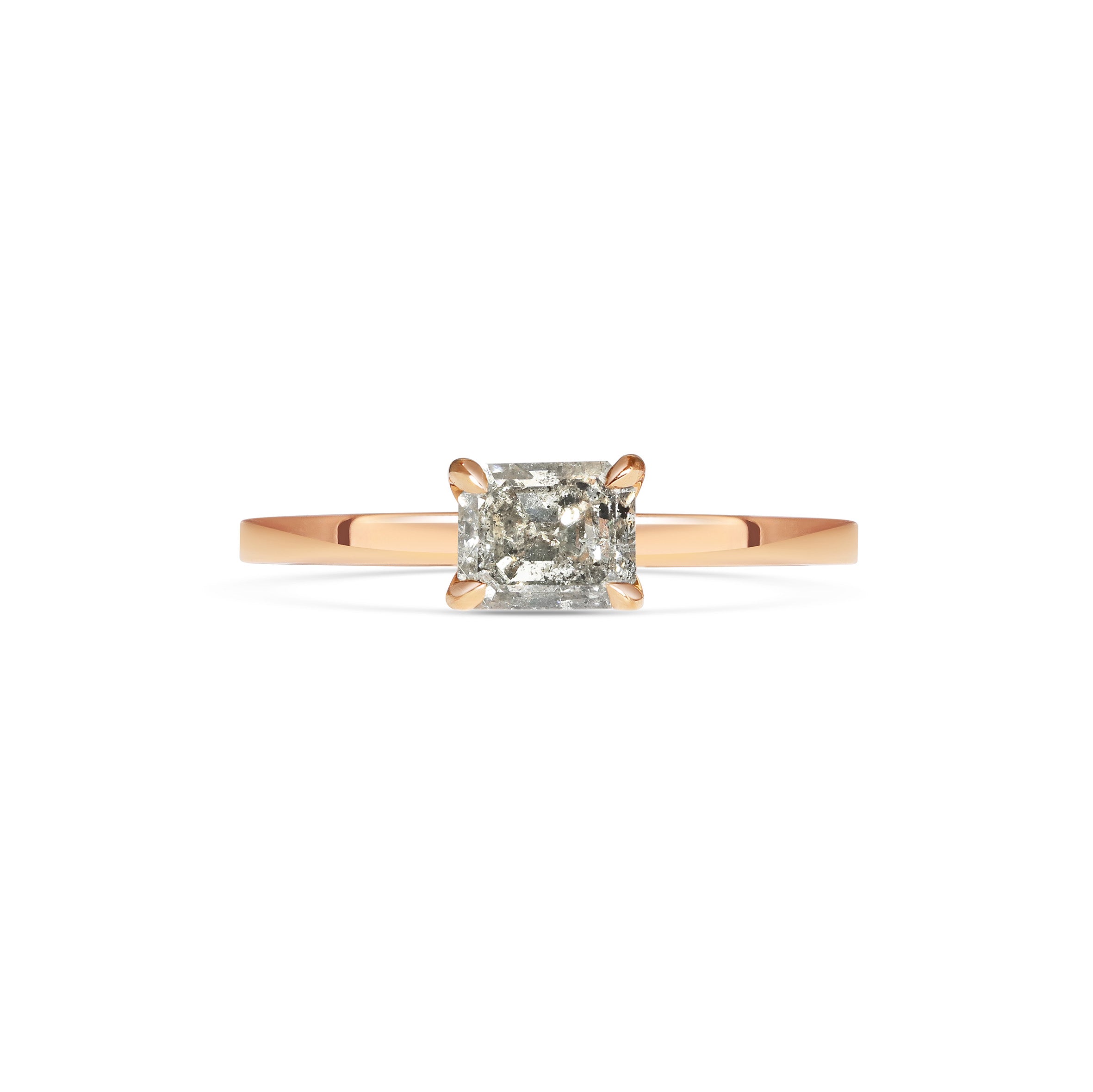 The Contra Ring - 0.73ct Grey by East London jeweller Rachel Boston | Discover our collections of unique and timeless engagement rings, wedding rings, and modern fine jewellery.