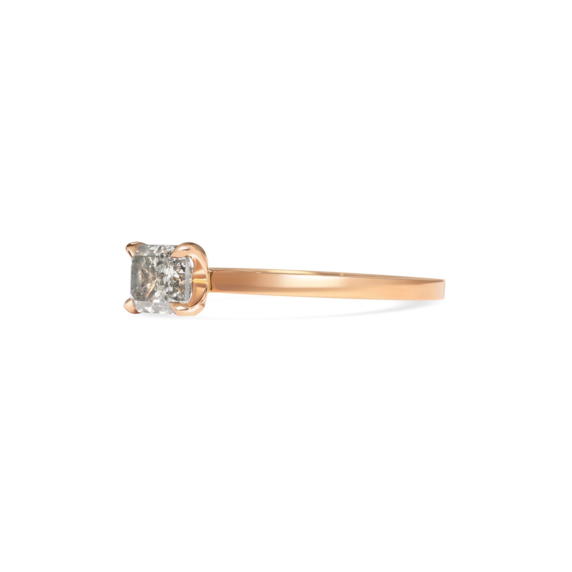 The Contra Ring - 0.73ct Grey by East London jeweller Rachel Boston | Discover our collections of unique and timeless engagement rings, wedding rings, and modern fine jewellery.
