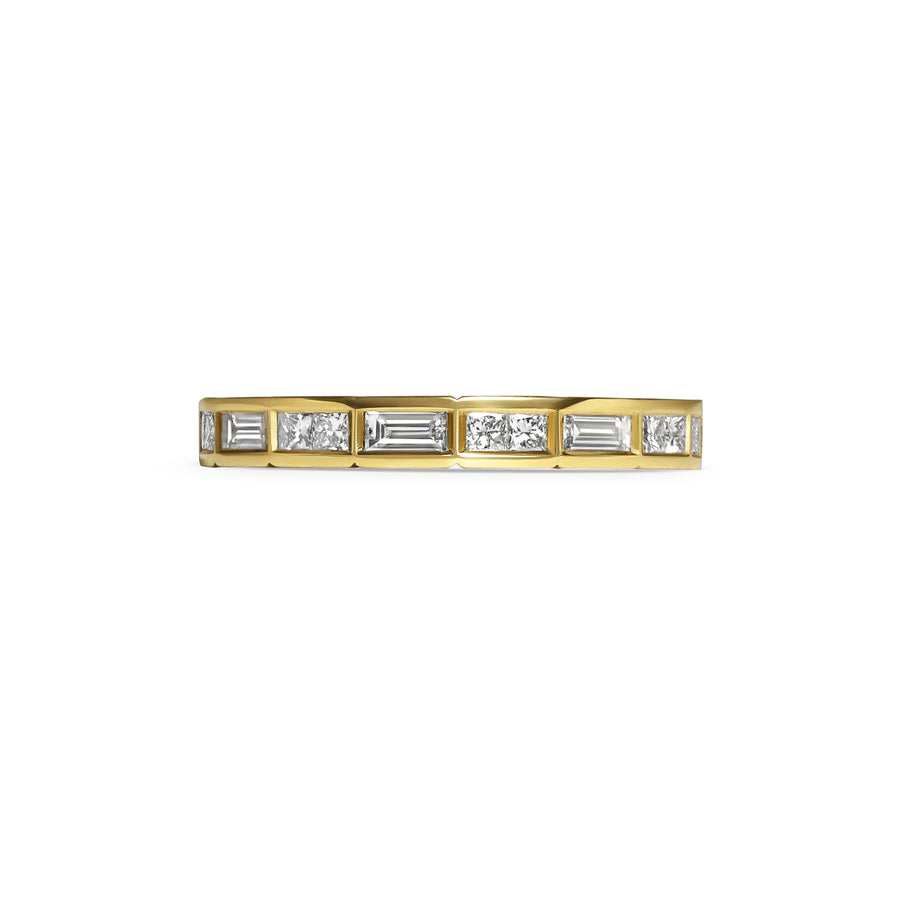The Coved Mix Diamond Band by East London jeweller Rachel Boston | Discover our collections of unique and timeless engagement rings, wedding rings, and modern fine jewellery. - Rachel Boston Jewellery