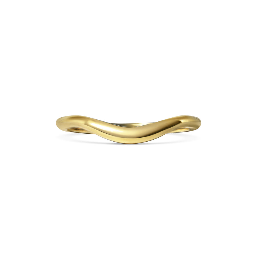 The D Shape Curve Band by East London jeweller Rachel Boston | Discover our collections of unique and timeless engagement rings, wedding rings, and modern fine jewellery. - Rachel Boston Jewellery
