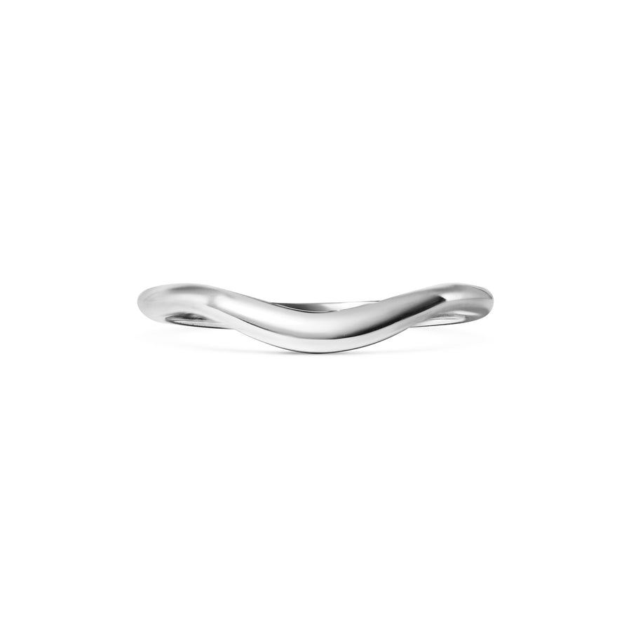 The D Shape Curve Band by East London jeweller Rachel Boston | Discover our collections of unique and timeless engagement rings, wedding rings, and modern fine jewellery. - Rachel Boston Jewellery