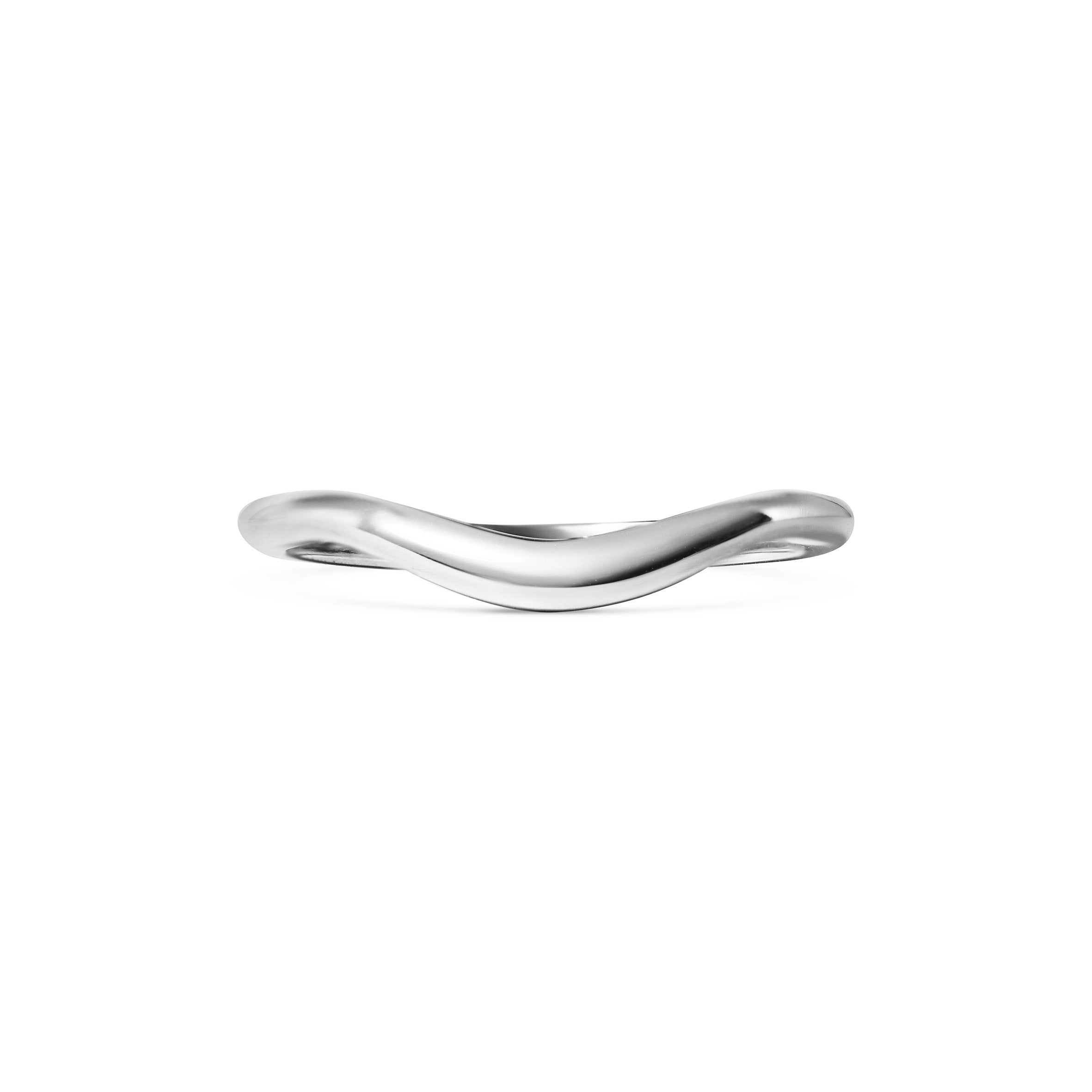 The D Shape Curve Band by East London jeweller Rachel Boston | Discover our collections of unique and timeless engagement rings, wedding rings, and modern fine jewellery.