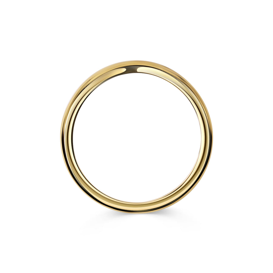 The D Shape Curve Band by East London jeweller Rachel Boston | Discover our collections of unique and timeless engagement rings, wedding rings, and modern fine jewellery. - Rachel Boston Jewellery