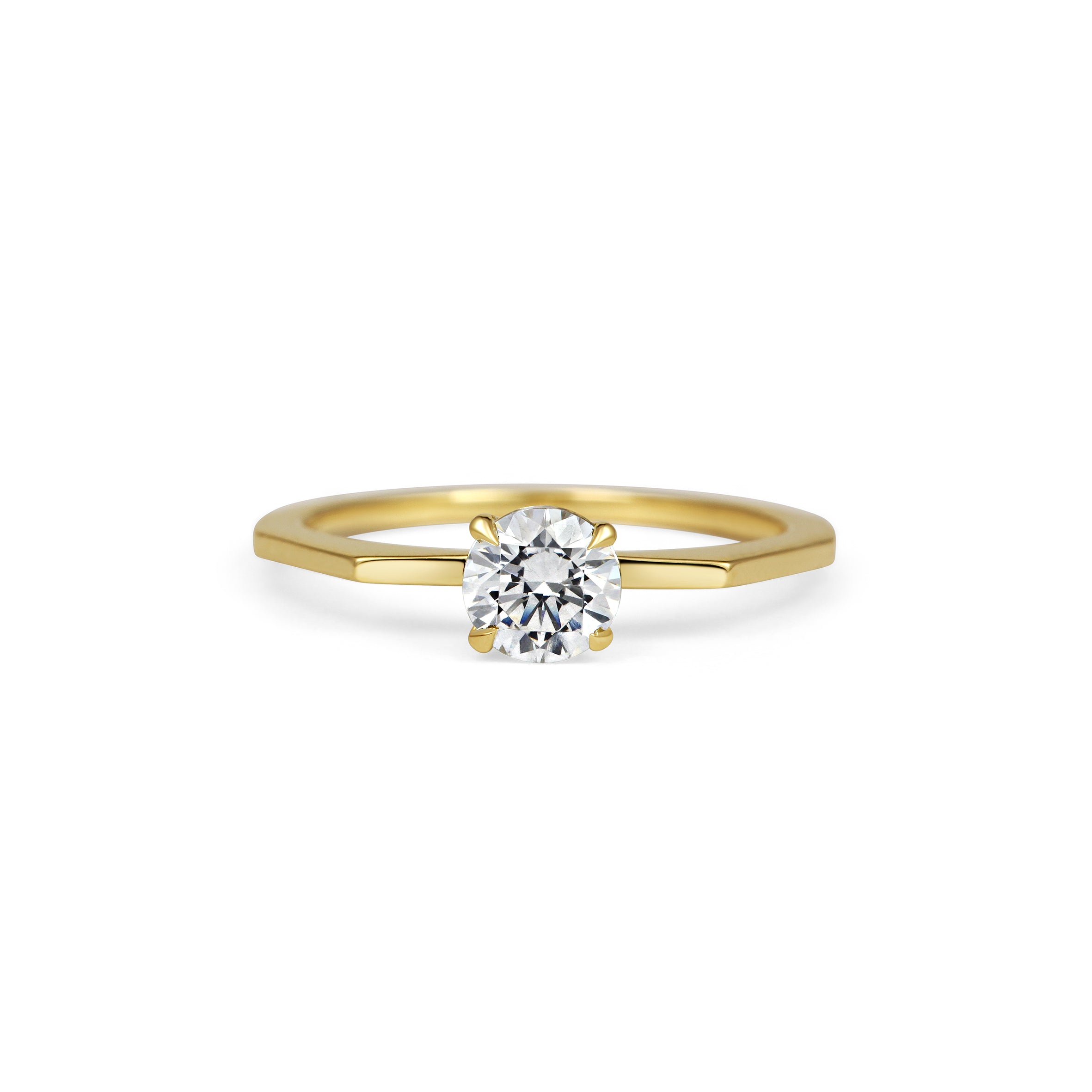 The Deco Round Ring by East London jeweller Rachel Boston | Discover our collections of unique and timeless engagement rings, wedding rings, and modern fine jewellery.