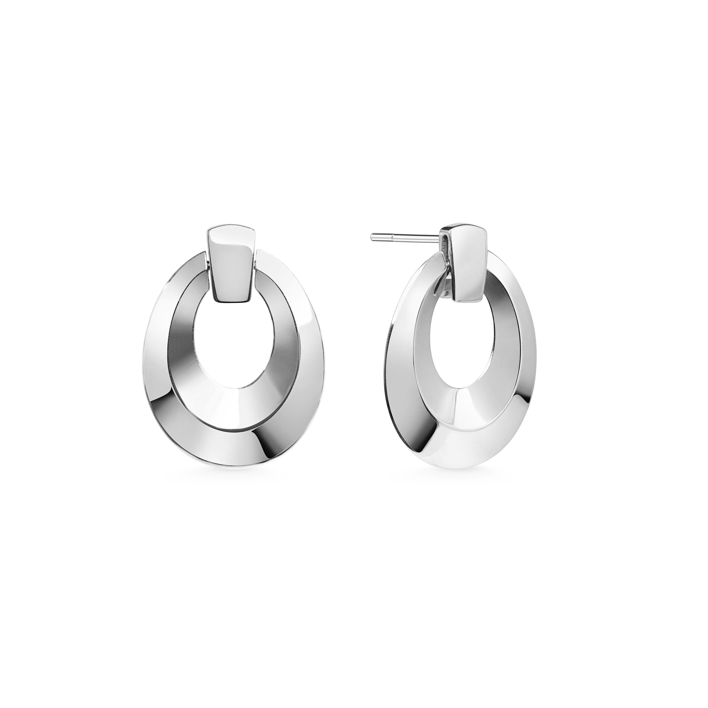 The Decontra Earrings by East London jeweller Rachel Boston | Discover our collections of unique and timeless engagement rings, wedding rings, and modern fine jewellery.